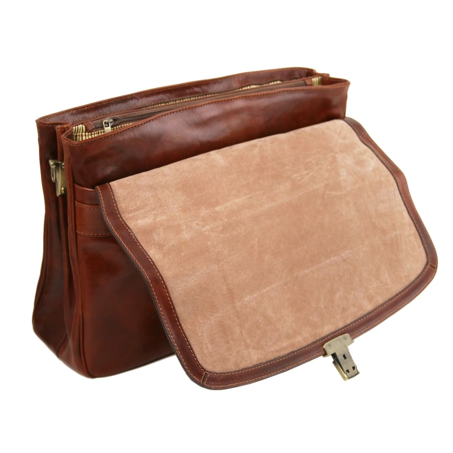 Alessandria - Matte leather multi compartment laptop briefcase | TL142067 - Image 27