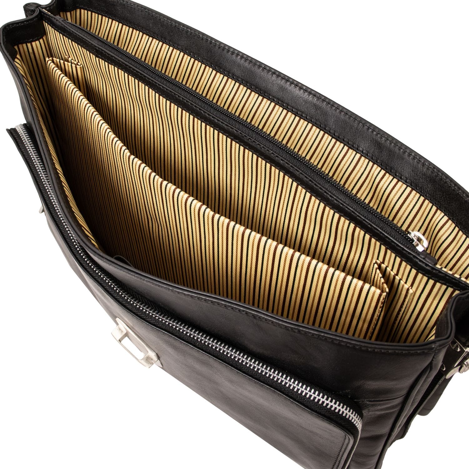 Alessandria - Matte leather multi compartment laptop briefcase | TL142067 - Image 9