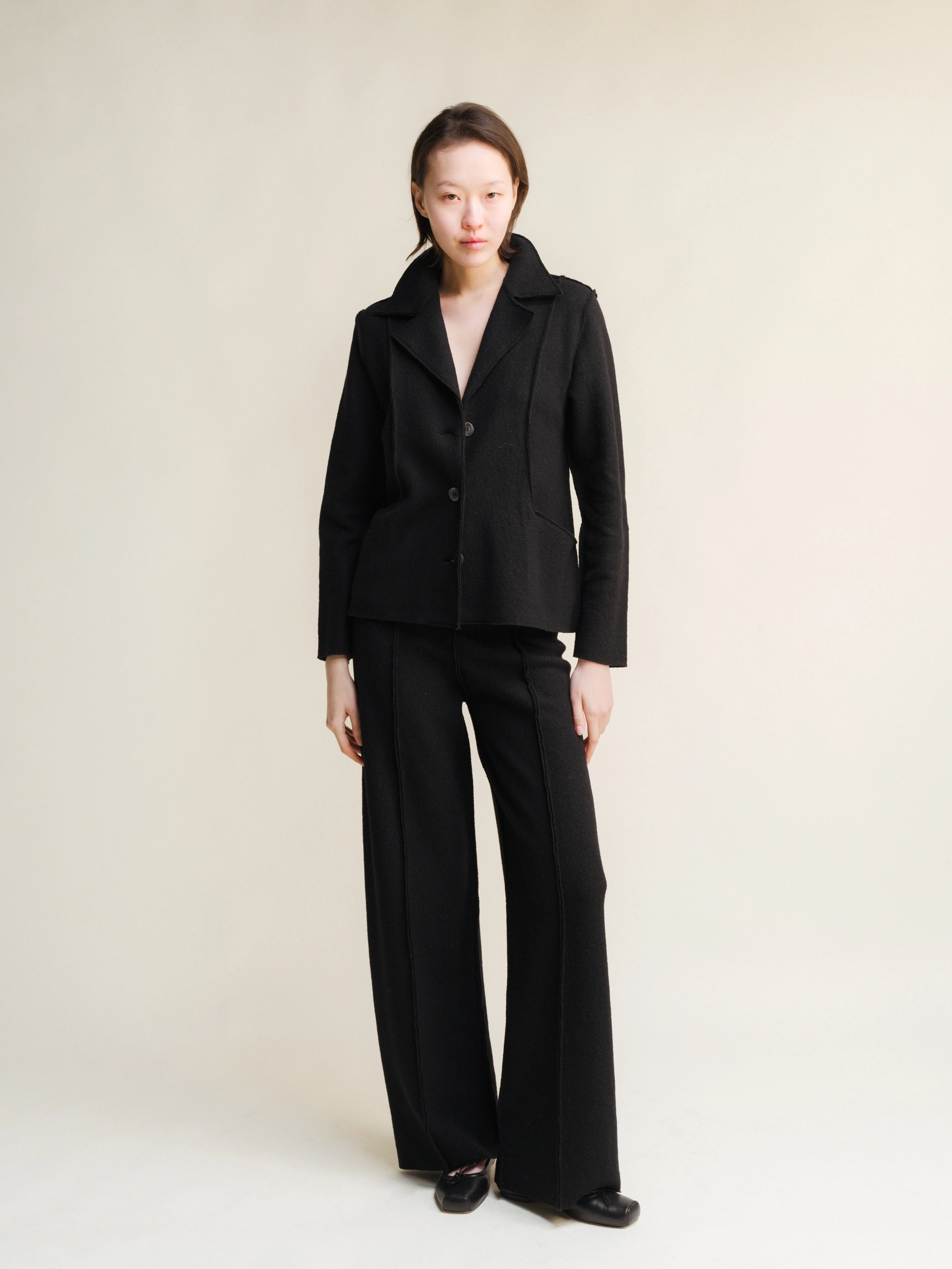 Boiled Wool Bar Jacket - Image 10