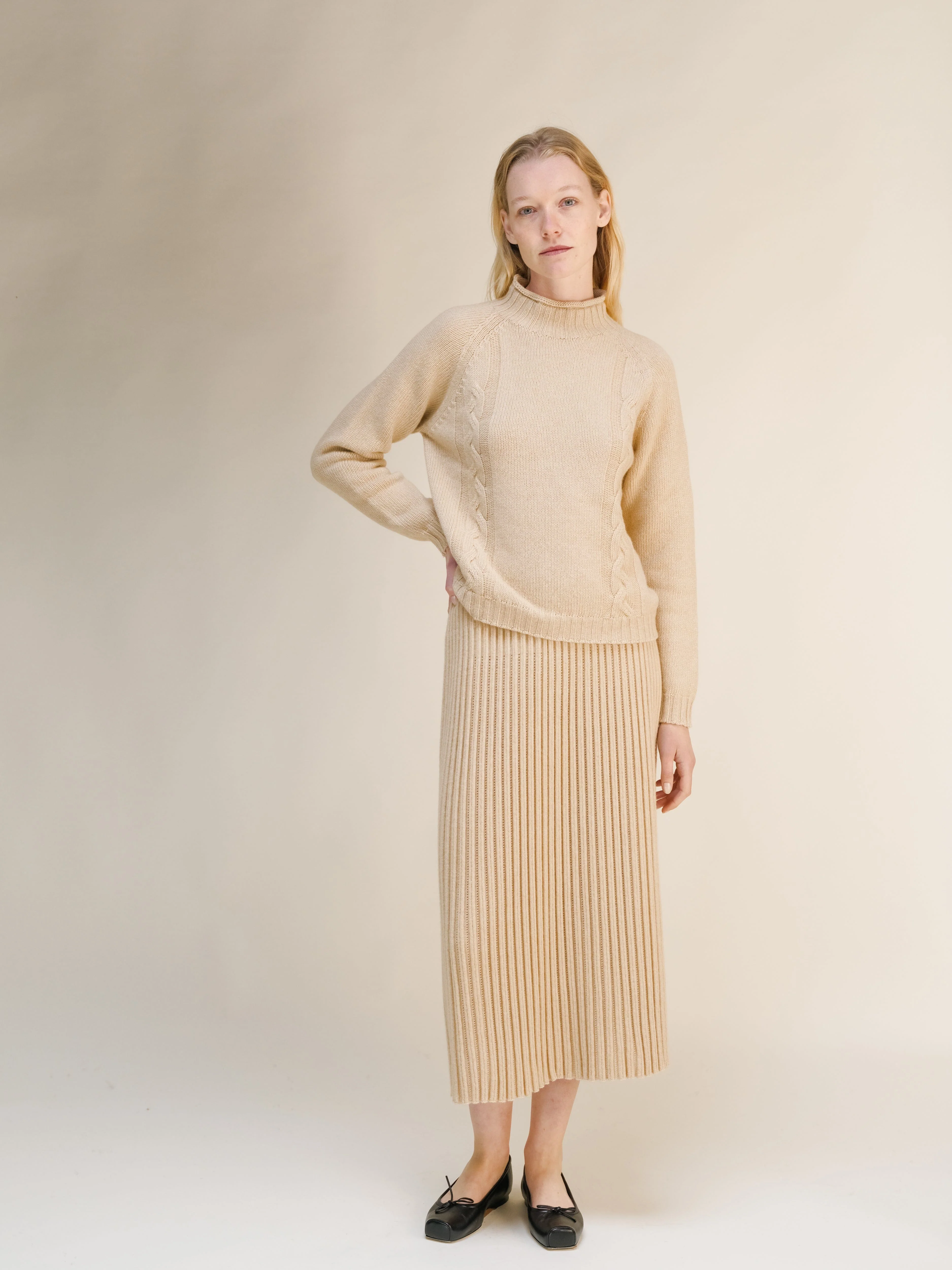 Cashmere Blend Perforated Skirt (3D-Knit) - Image 26