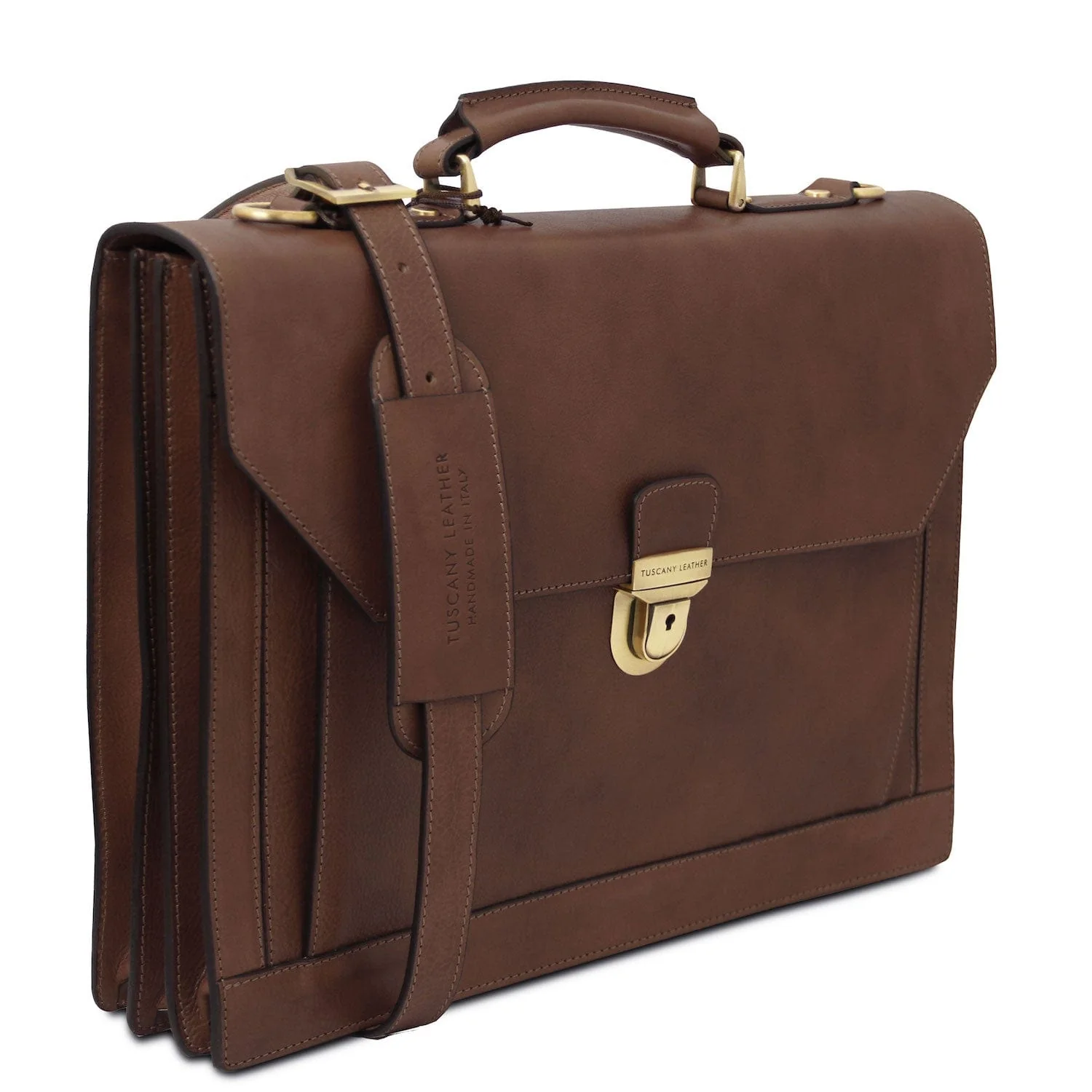 Cremona - 3 compartment matte leather briefcase | TL142448 - Image 16