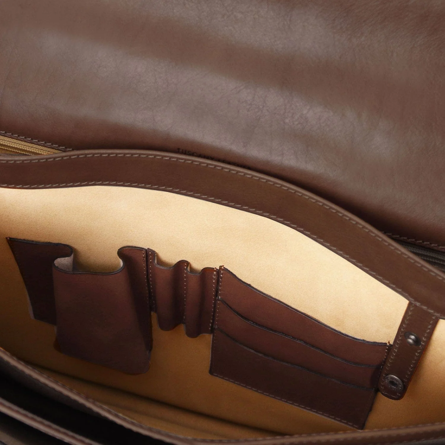 Cremona - 3 compartment matte leather briefcase | TL142448 - Image 19