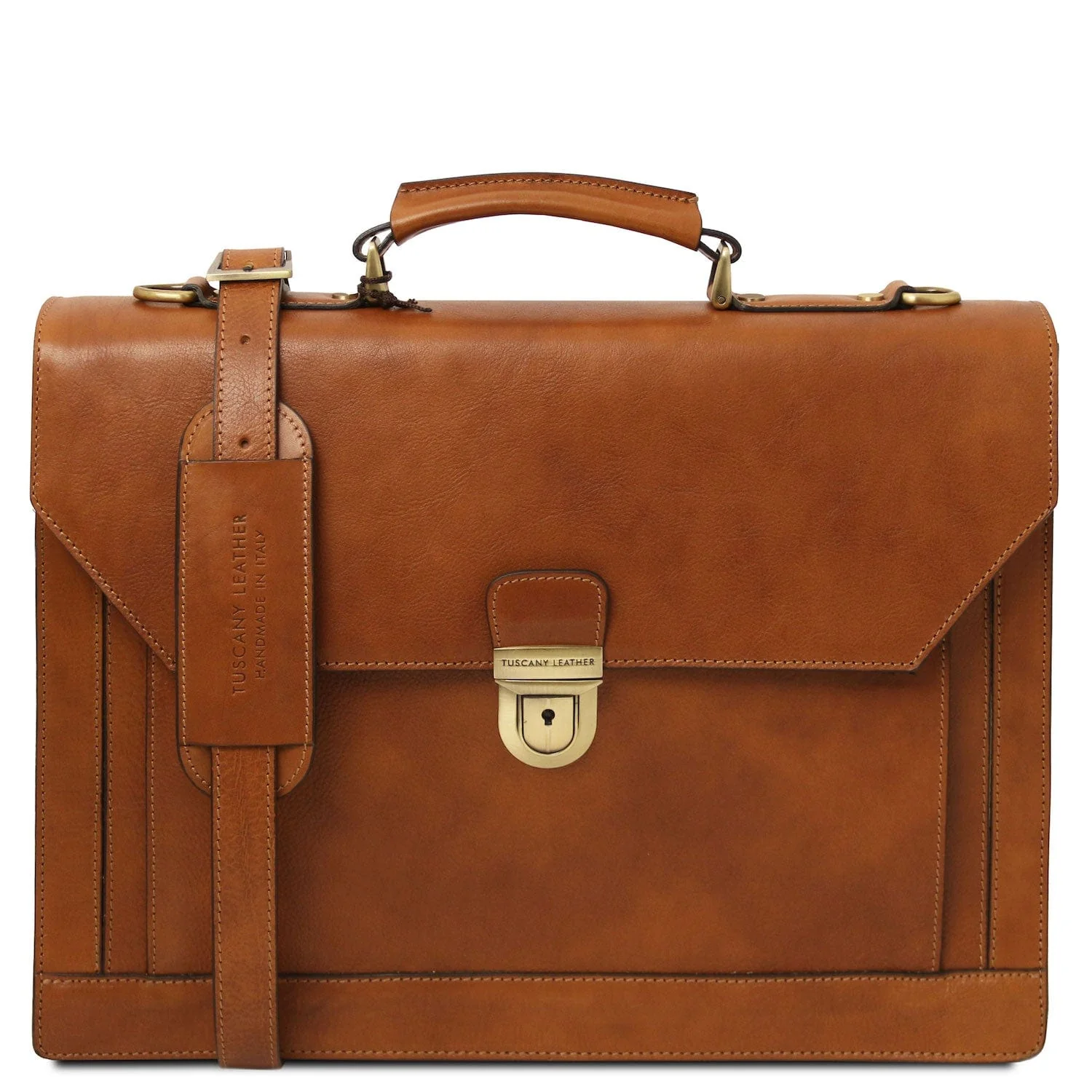 Cremona - 3 compartment matte leather briefcase | TL142448 - Image 22