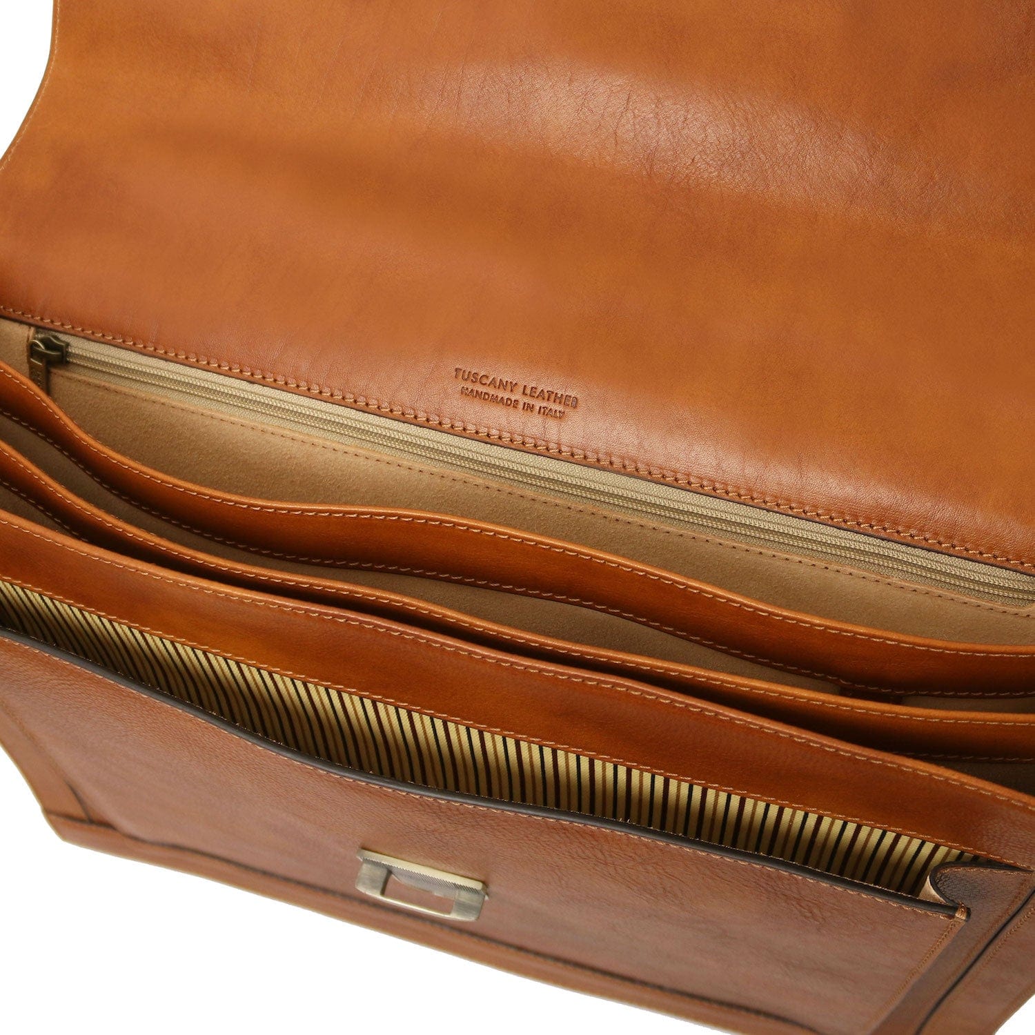 Cremona - 3 compartment matte leather briefcase | TL142448 - Image 25