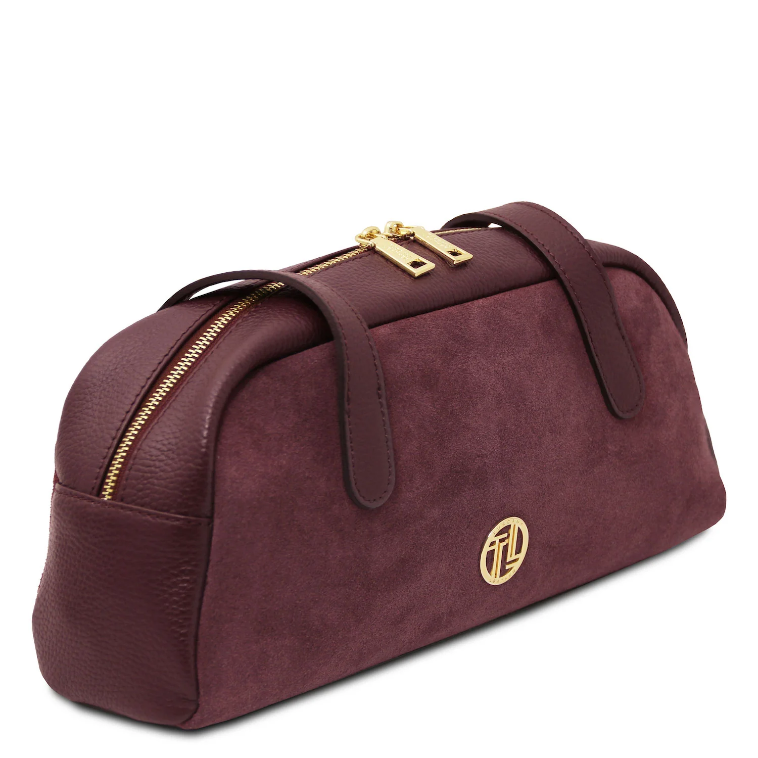 Eclaire - East-West Suede Leather Shoulder Bag | TL142516 - Image 4