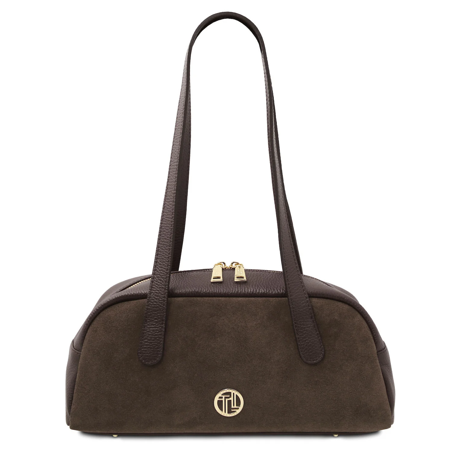 Eclaire - East-West Suede Leather Shoulder Bag | TL142516 - Image 9