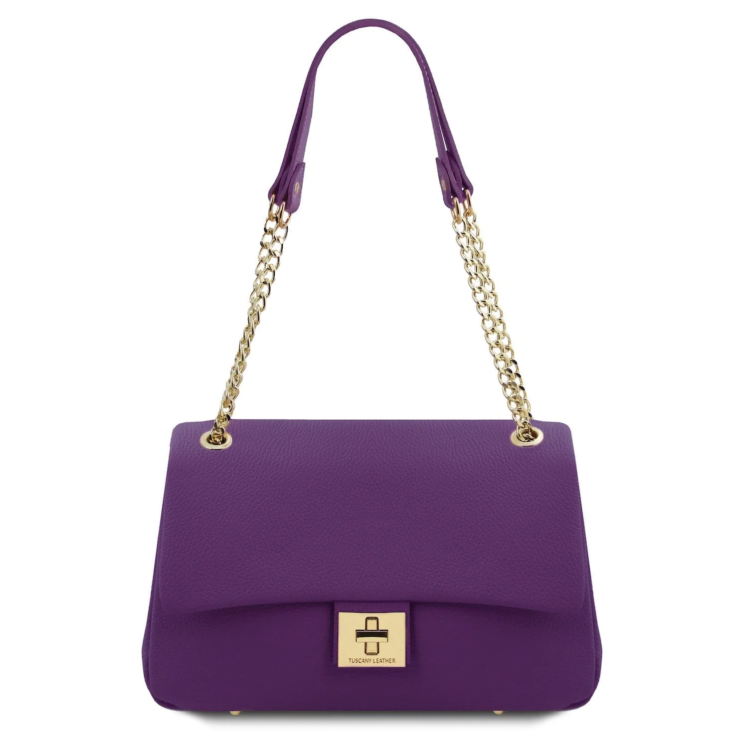 Elettra - Soft leather shoulder bag with chain strap  | TL142353 - Image 22