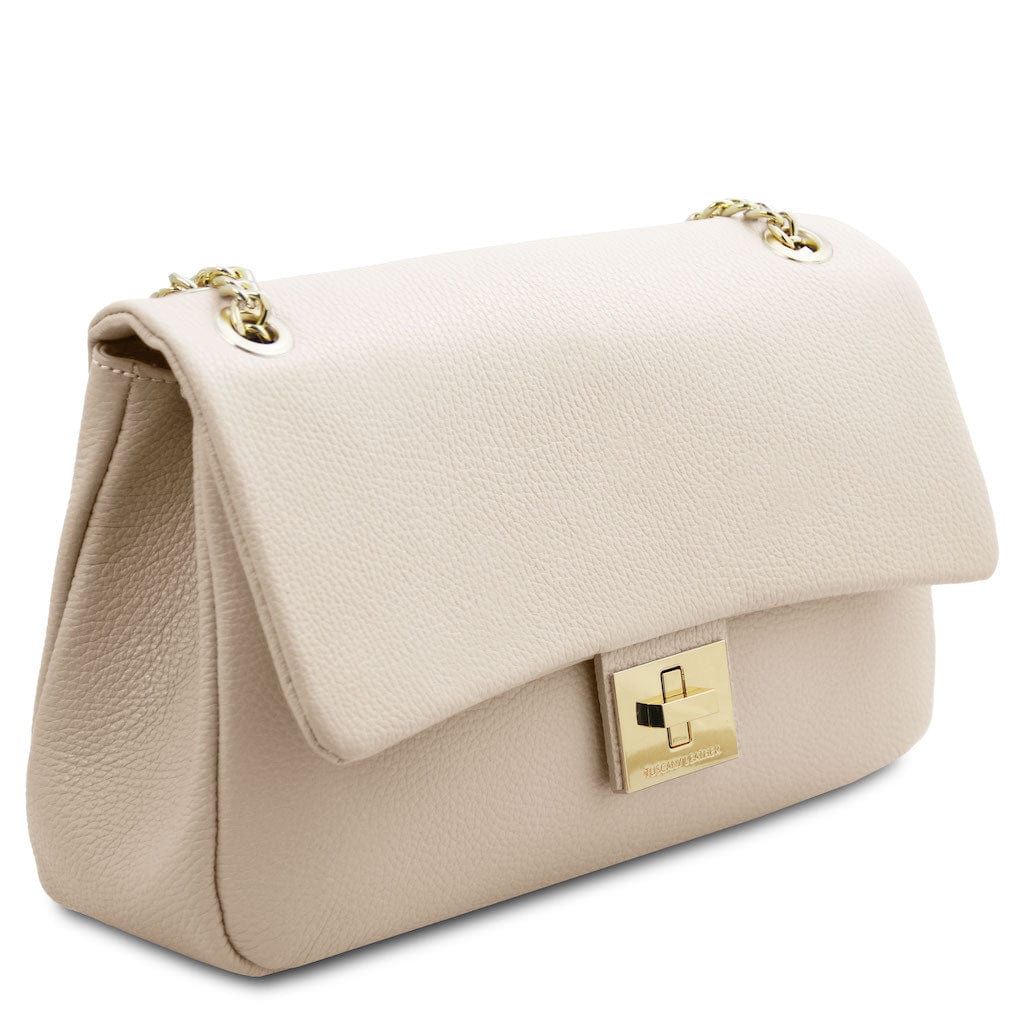 Elettra - Soft leather shoulder bag with chain strap  | TL142353 - Image 30