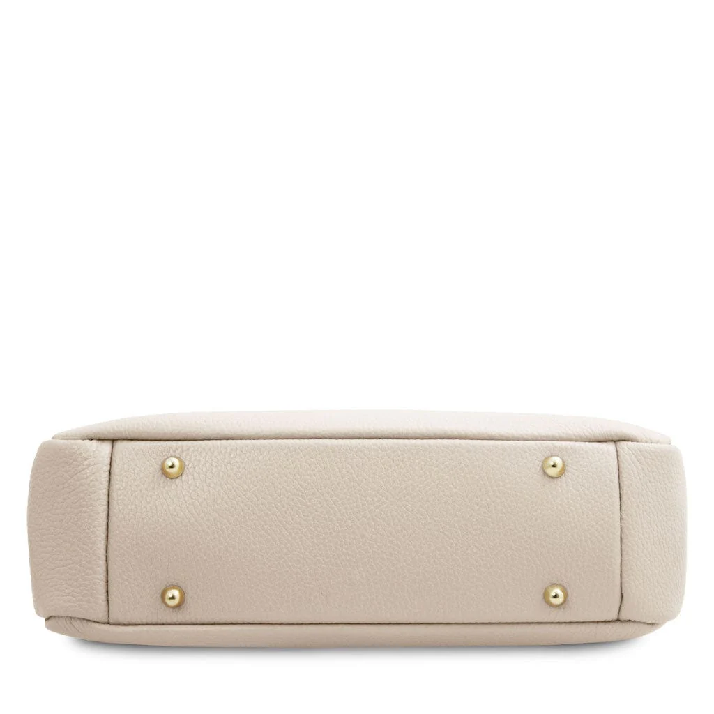 Elettra - Soft leather shoulder bag with chain strap  | TL142353 - Image 34