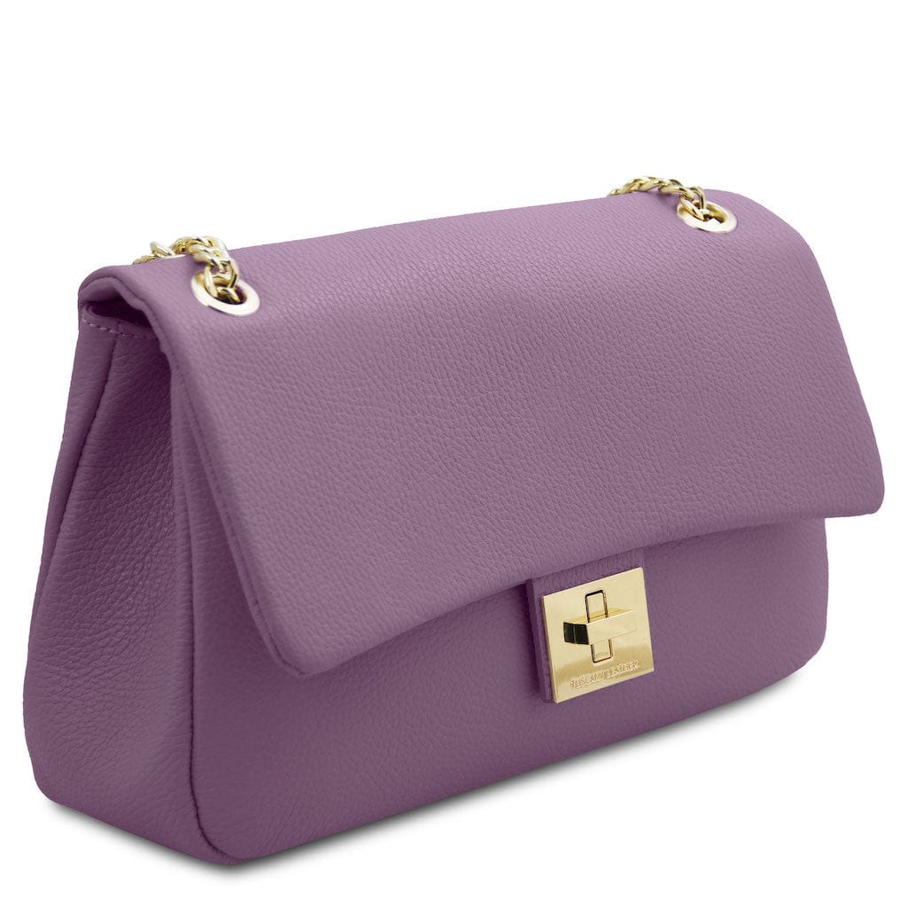 Elettra - Soft leather shoulder bag with chain strap  | TL142353 - Image 44