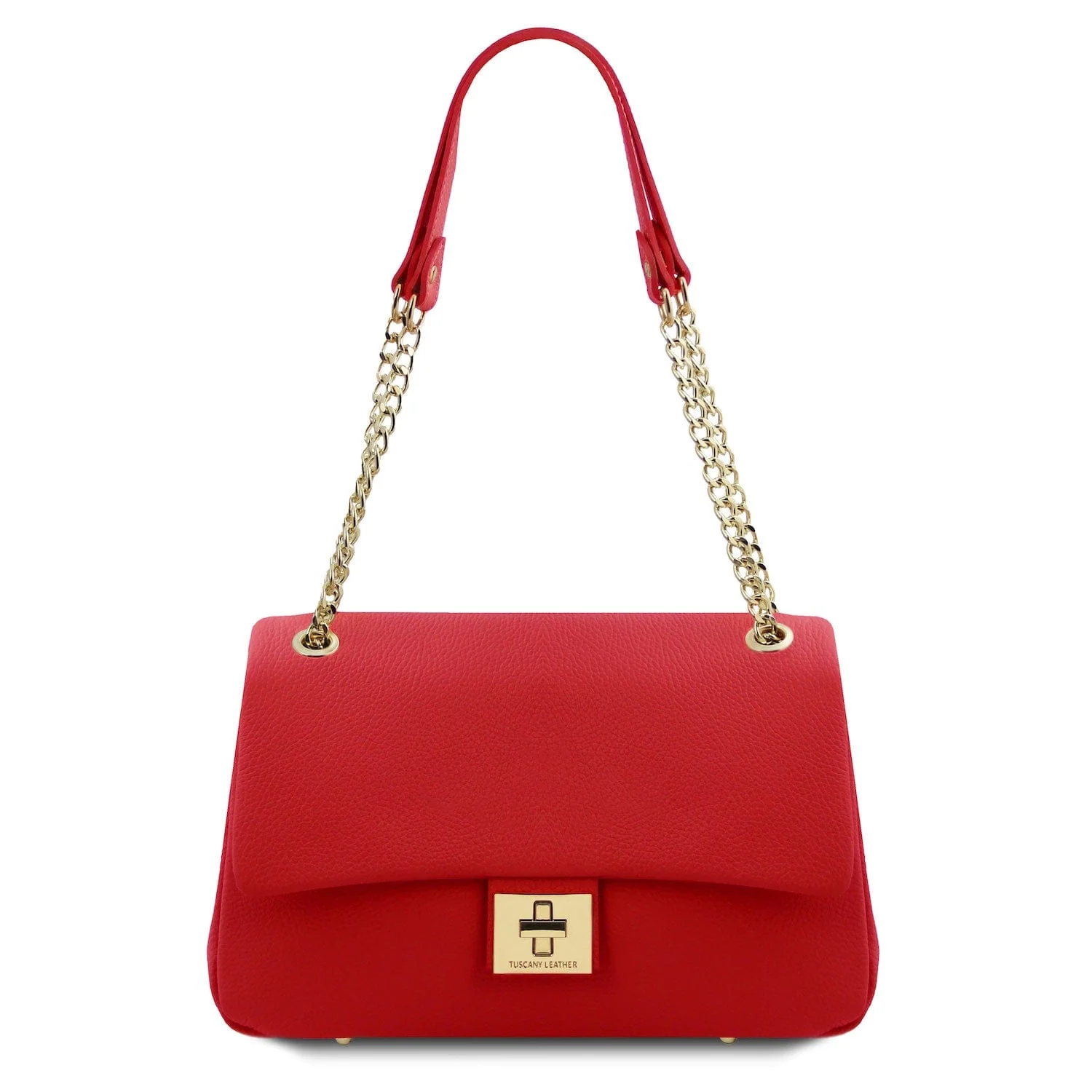 Elettra - Soft leather shoulder bag with chain strap  | TL142353 - Image 9