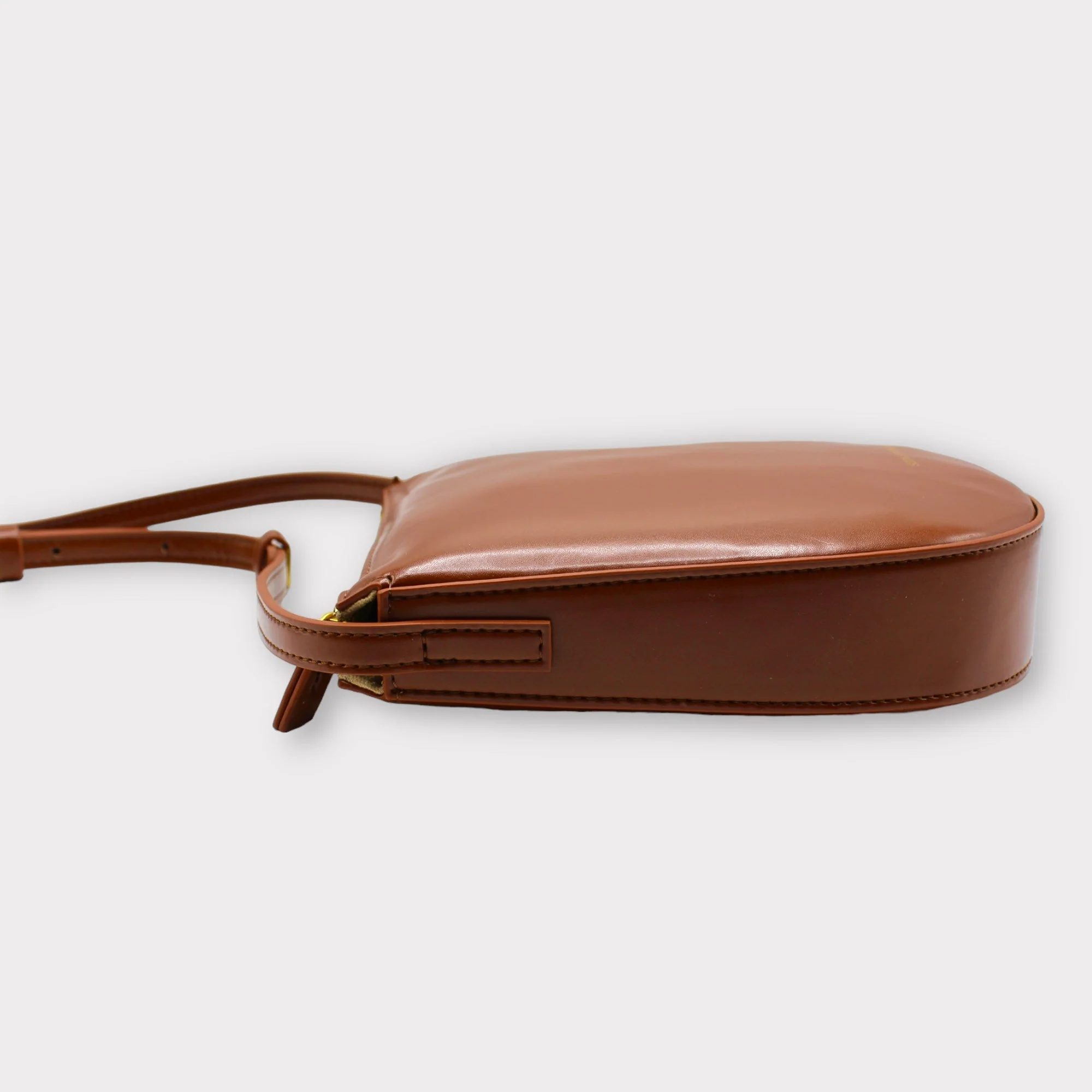 Eva - Apple Leather Crossbody Bag - Brown - Image 3