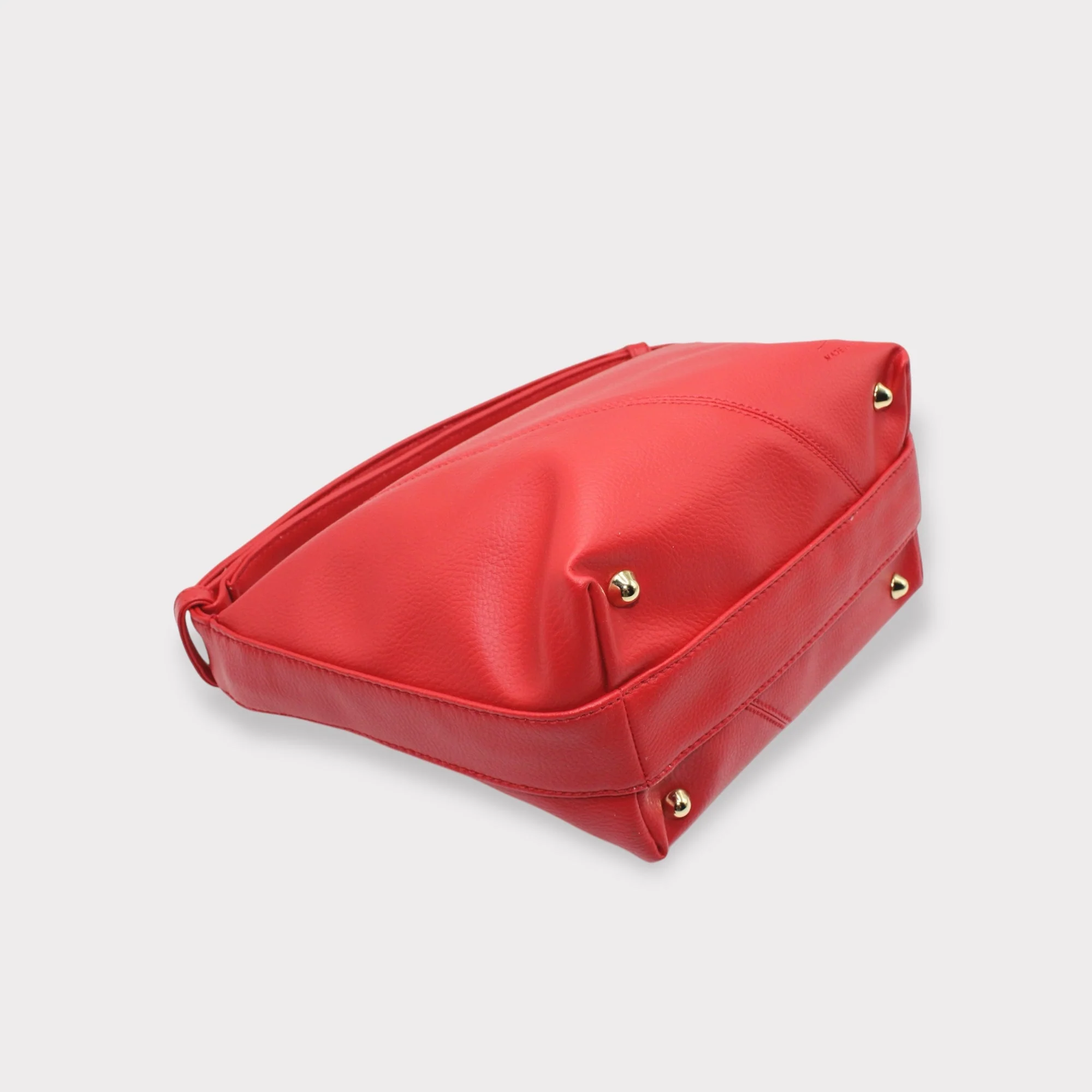 Evy - Vegan Cactus Leather Shoulder Bag - Red - Image 10