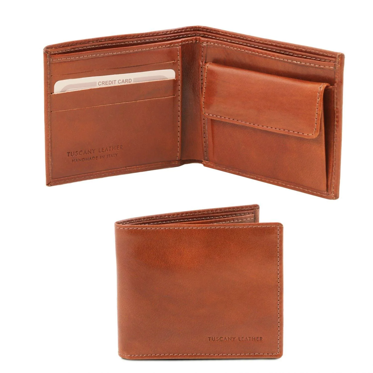 Exclusive 2 fold leather wallet for men with coin pocket | TL140761 - Image 5