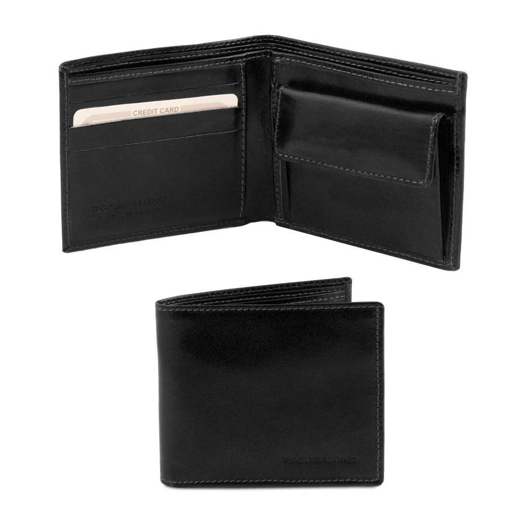 Exclusive 2 fold leather wallet for men with coin pocket | TL140761 - Image 6