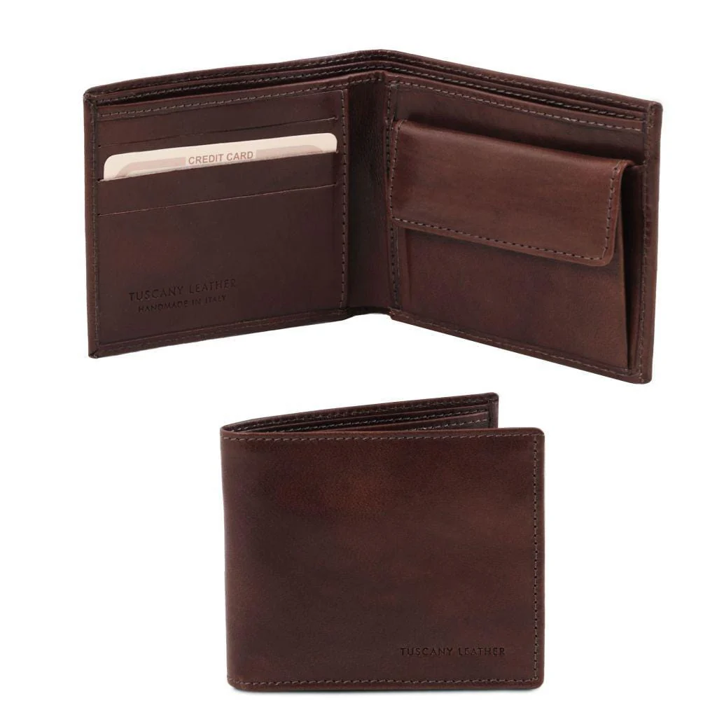 Exclusive 2 fold leather wallet for men with coin pocket | TL140761 - Image 7
