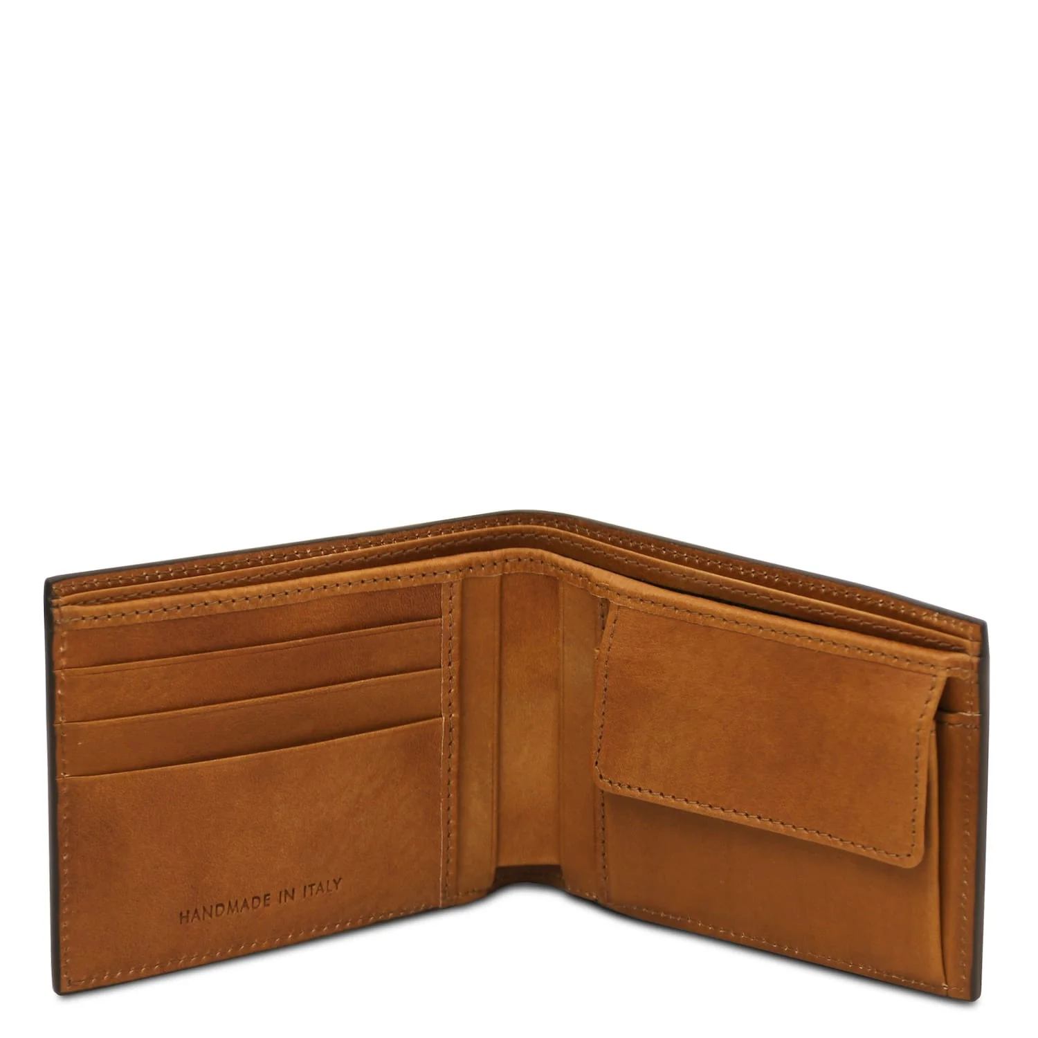 Exclusive 2 fold leather wallet for men with coin pocket - Matte leather | TL142552 - Image 2