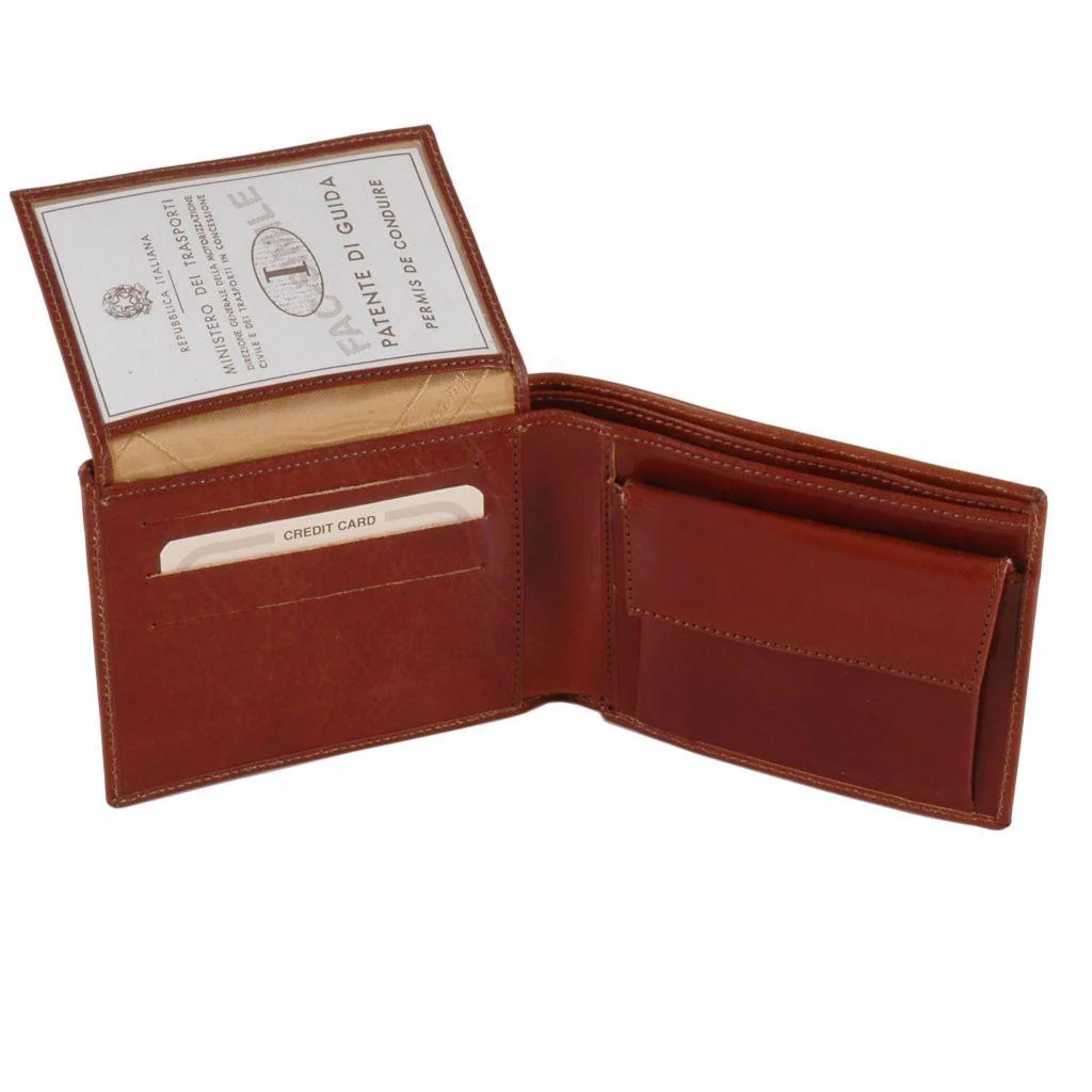 Exclusive leather 3 fold wallet for men with coin pocket | TL140763 - Image 2