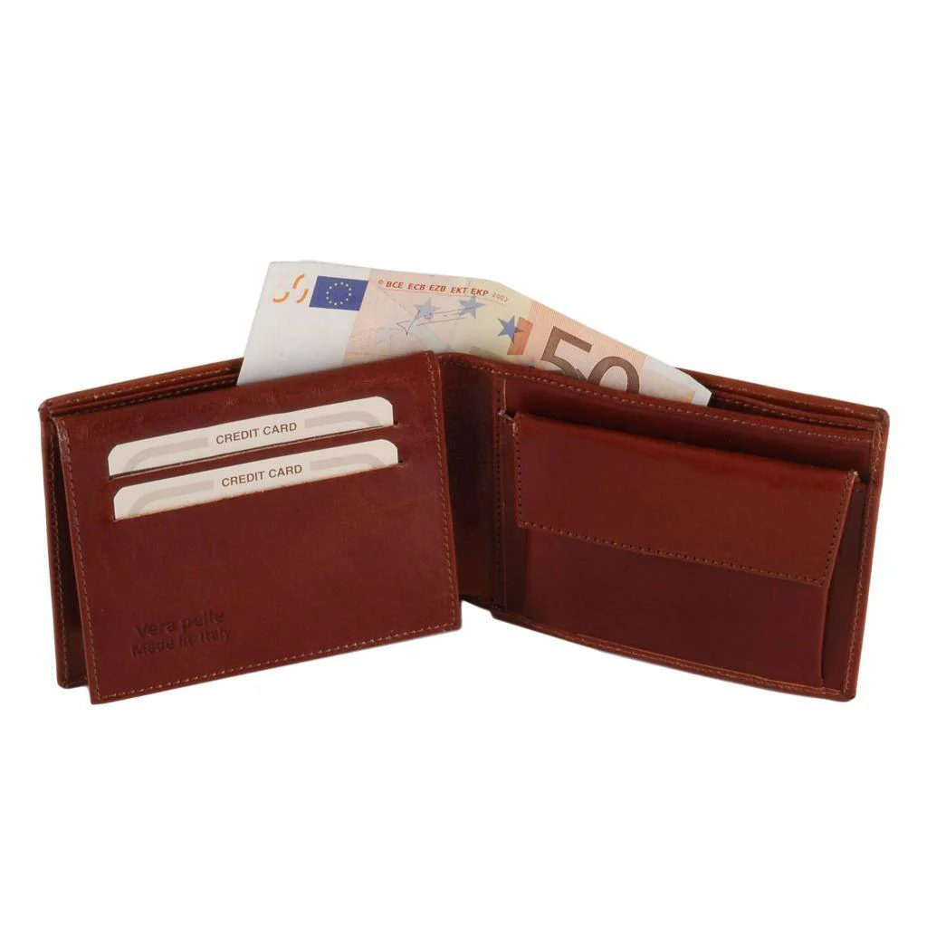 Exclusive leather 3 fold wallet for men with coin pocket | TL140763 - Image 3
