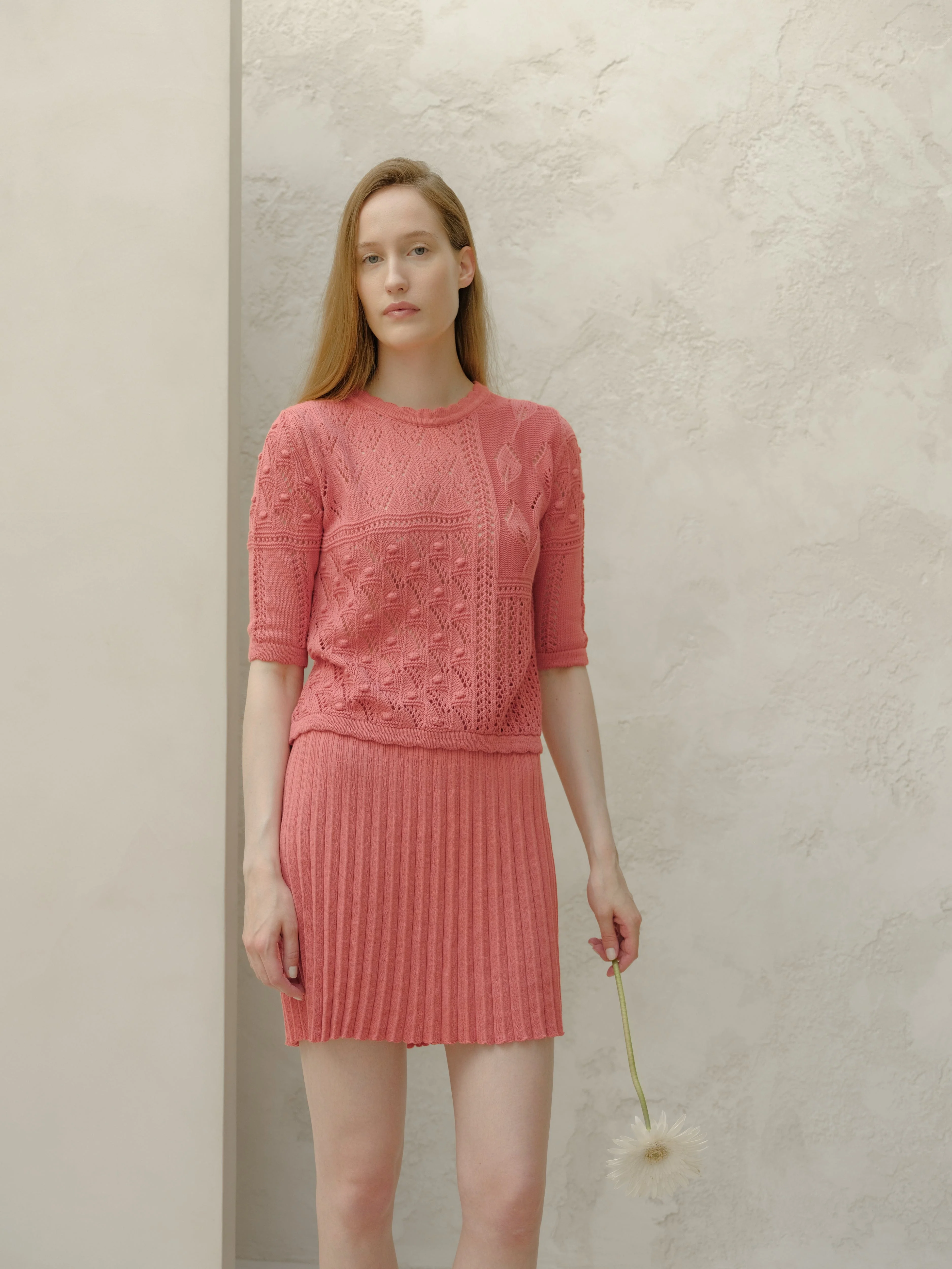 Fine Cotton Plissé Mini Skirt (3D-Knit) - Image 14