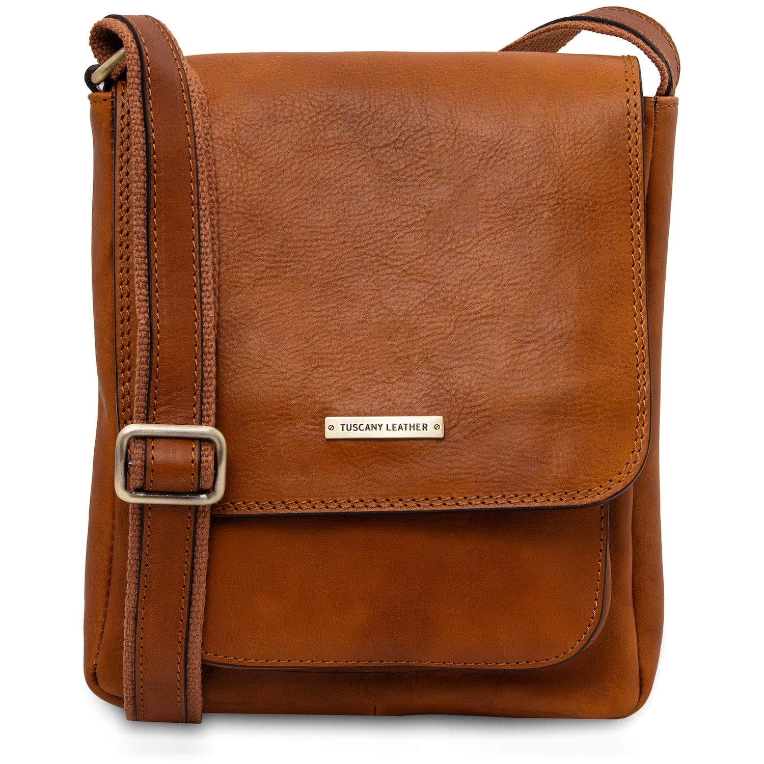 Jimmy - Leather crossbody bag for men with front pocket | TL141407 - Image 13