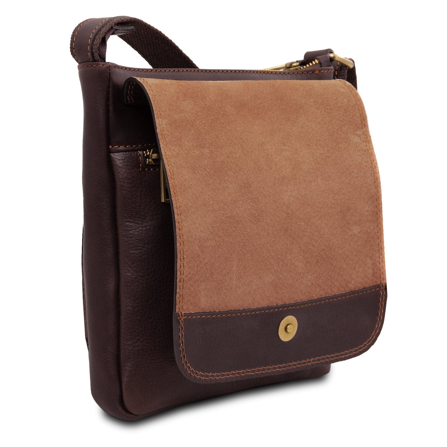 Jimmy - Leather crossbody bag for men with front pocket | TL141407 - Image 32