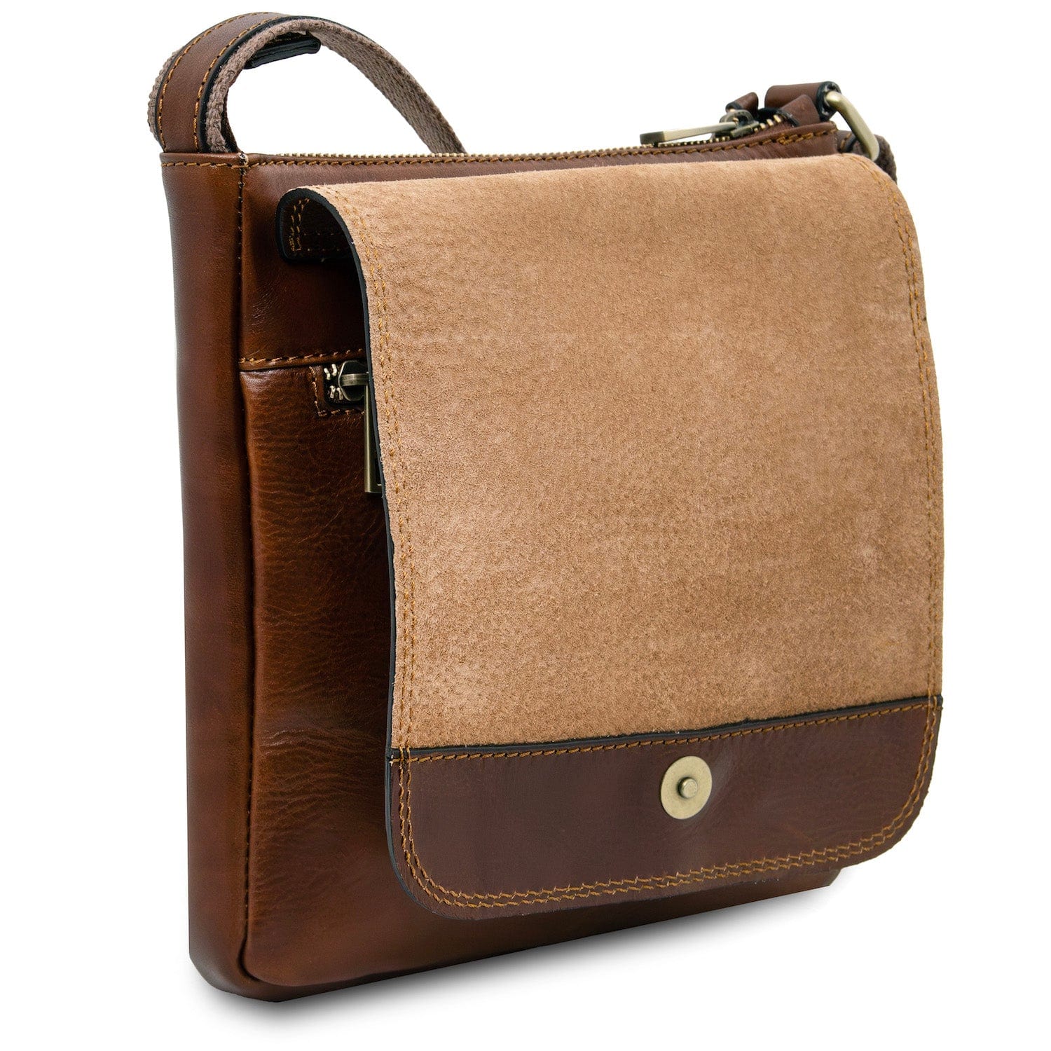 Jimmy - Leather crossbody bag for men with front pocket | TL141407 - Image 8