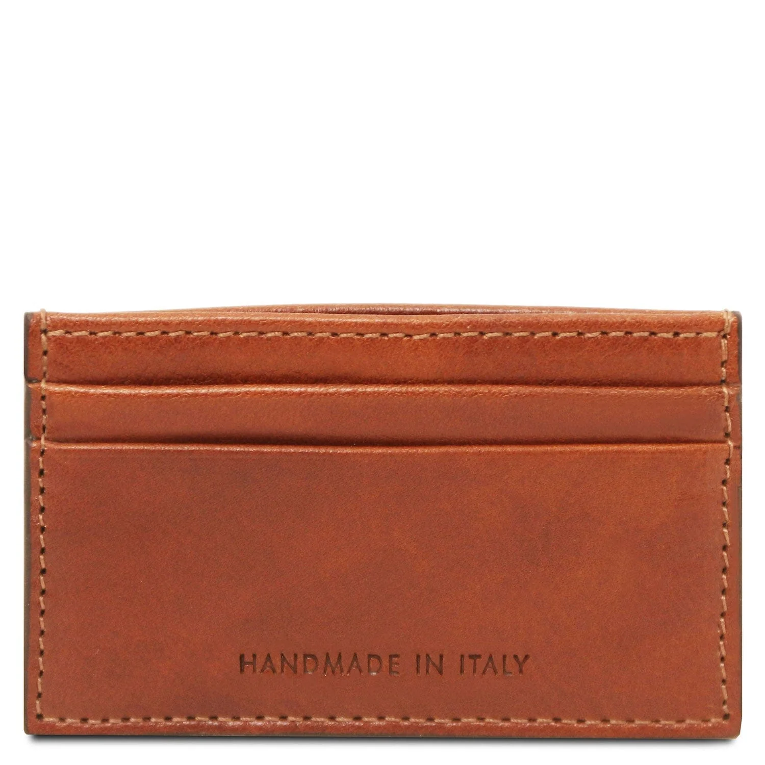 Leather card holder - 4 cards in smooth, full-grain leather | TL142473 - Image 20
