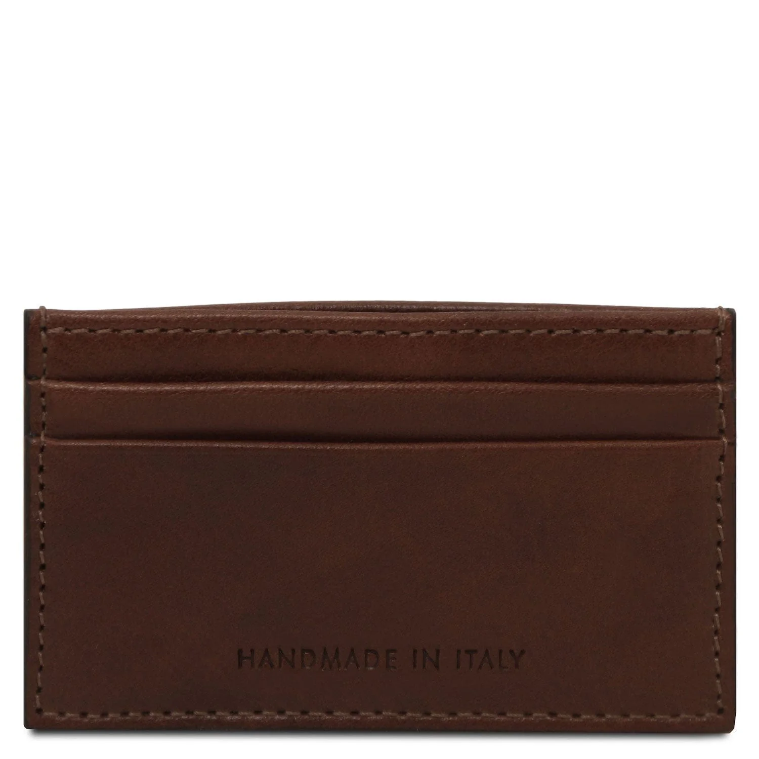 Leather card holder - 4 cards in smooth, full-grain leather | TL142473 - Image 8