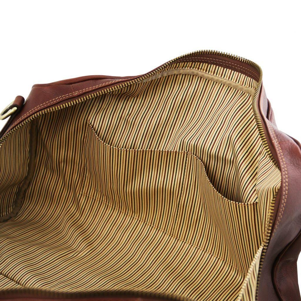 Lisbona - Travel leather duffel bag - Small size | TL141658 - Image 12