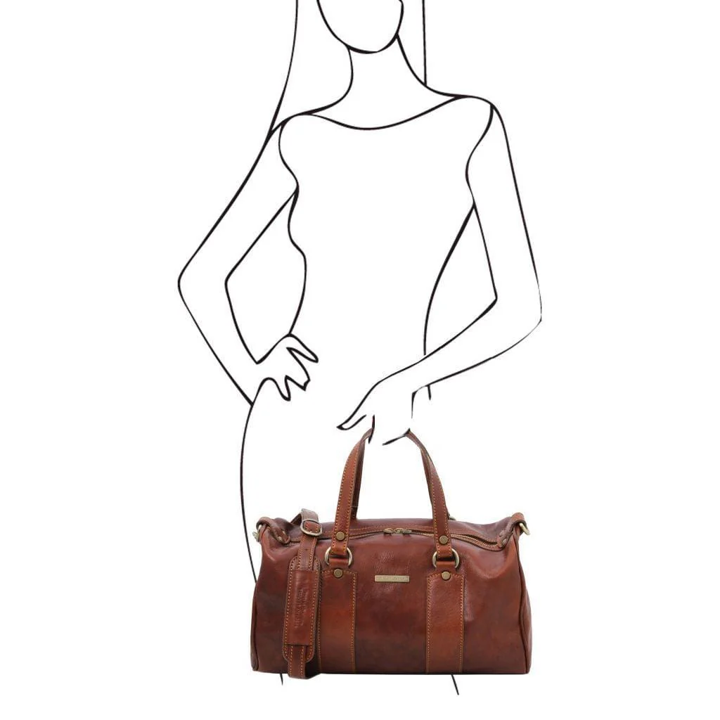 Lucrezia - Leather maxi duffle bag purse | TL141977 - Image 6