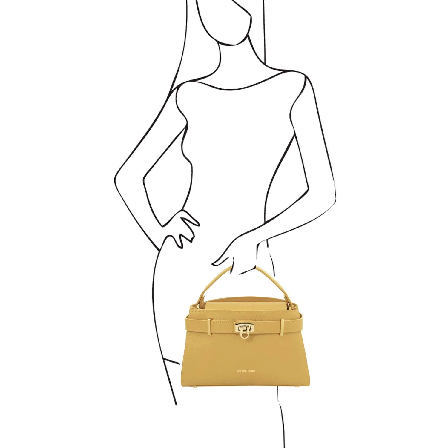 Maisy - Leather top handle bag - Medium size | TL142455 - Image 15