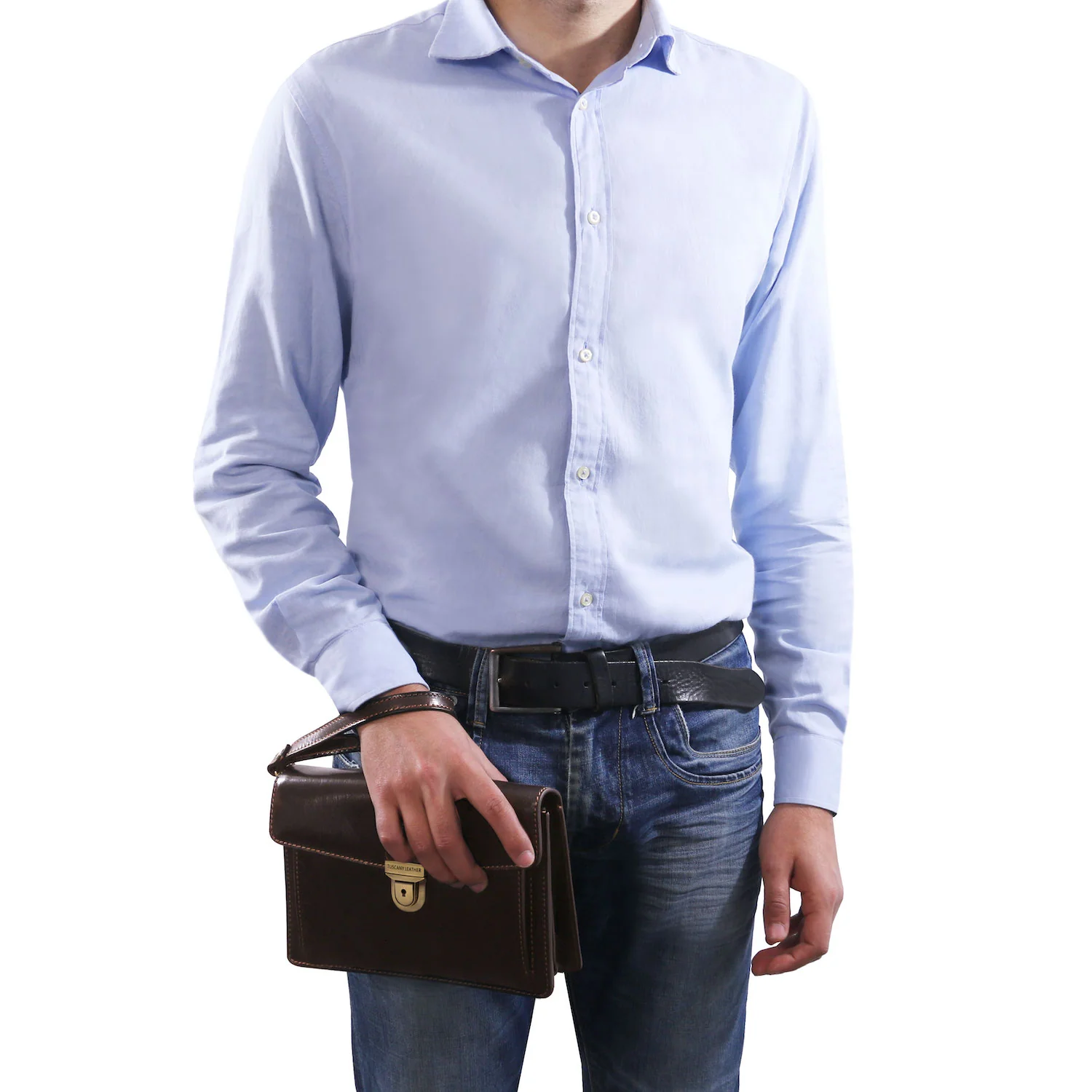 Max - Leather handy wrist bag for men | TL8075 - Image 4