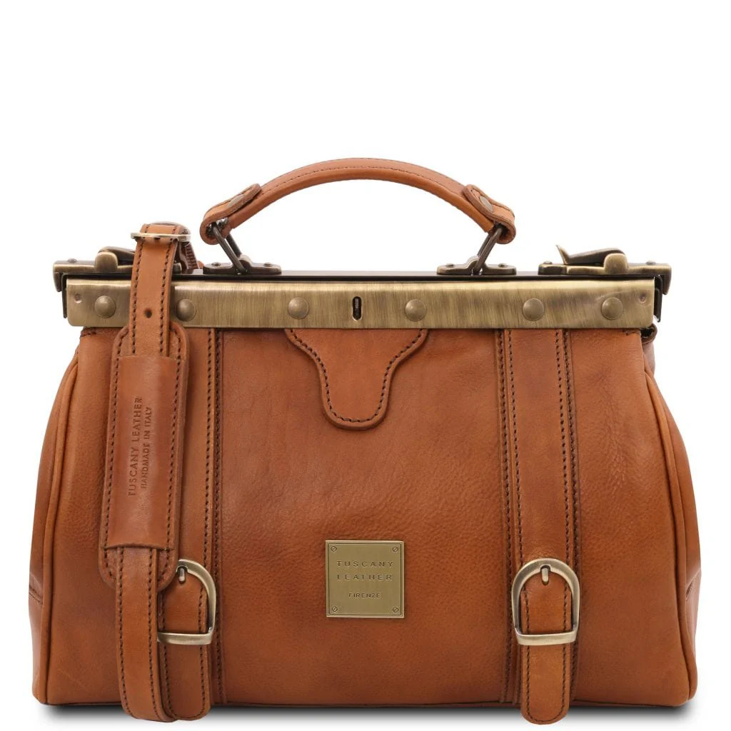 Monalisa - Doctor gladstone leather bag with front straps | TL10034 - Image 11