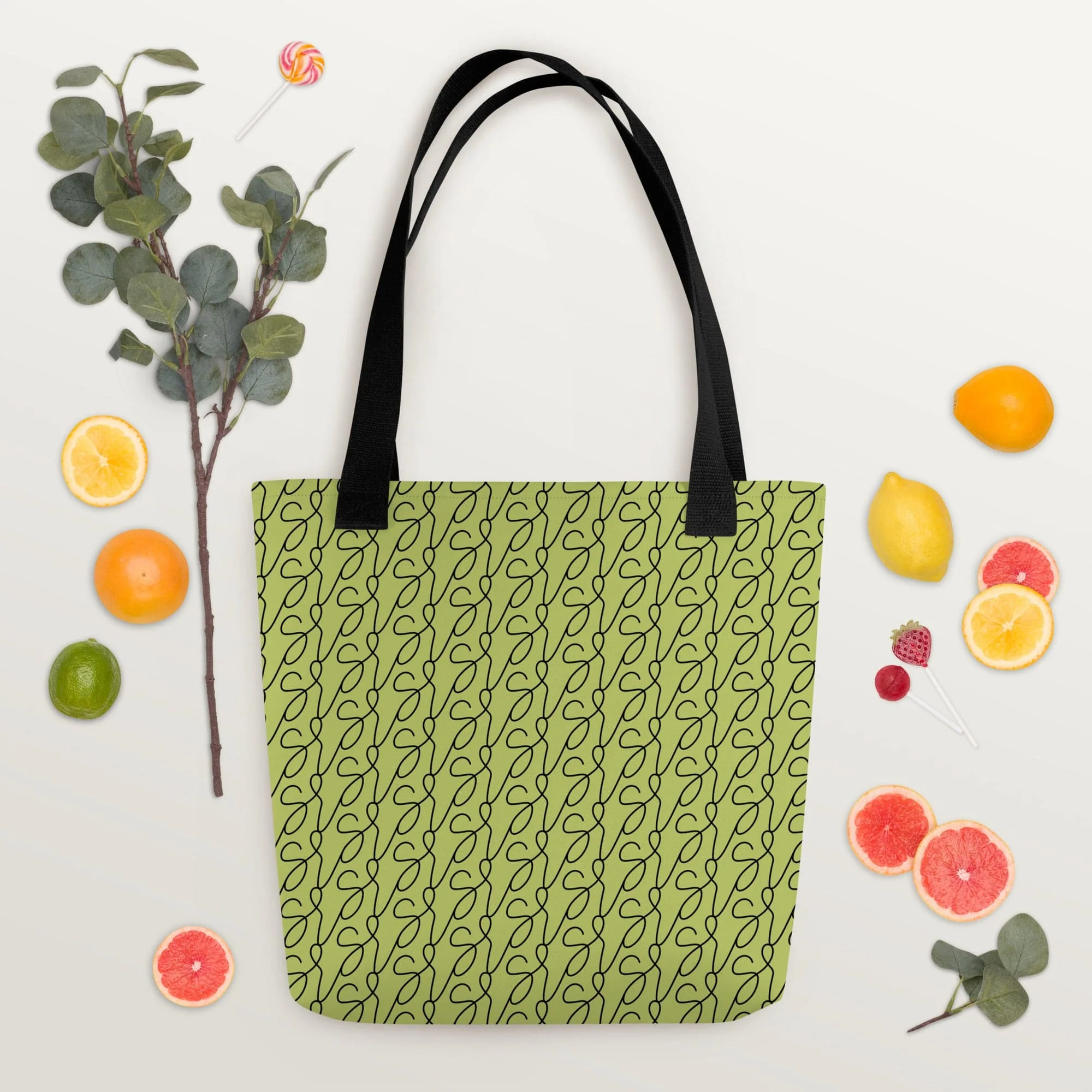 Olive Green Logo Tote Bag - Image 20