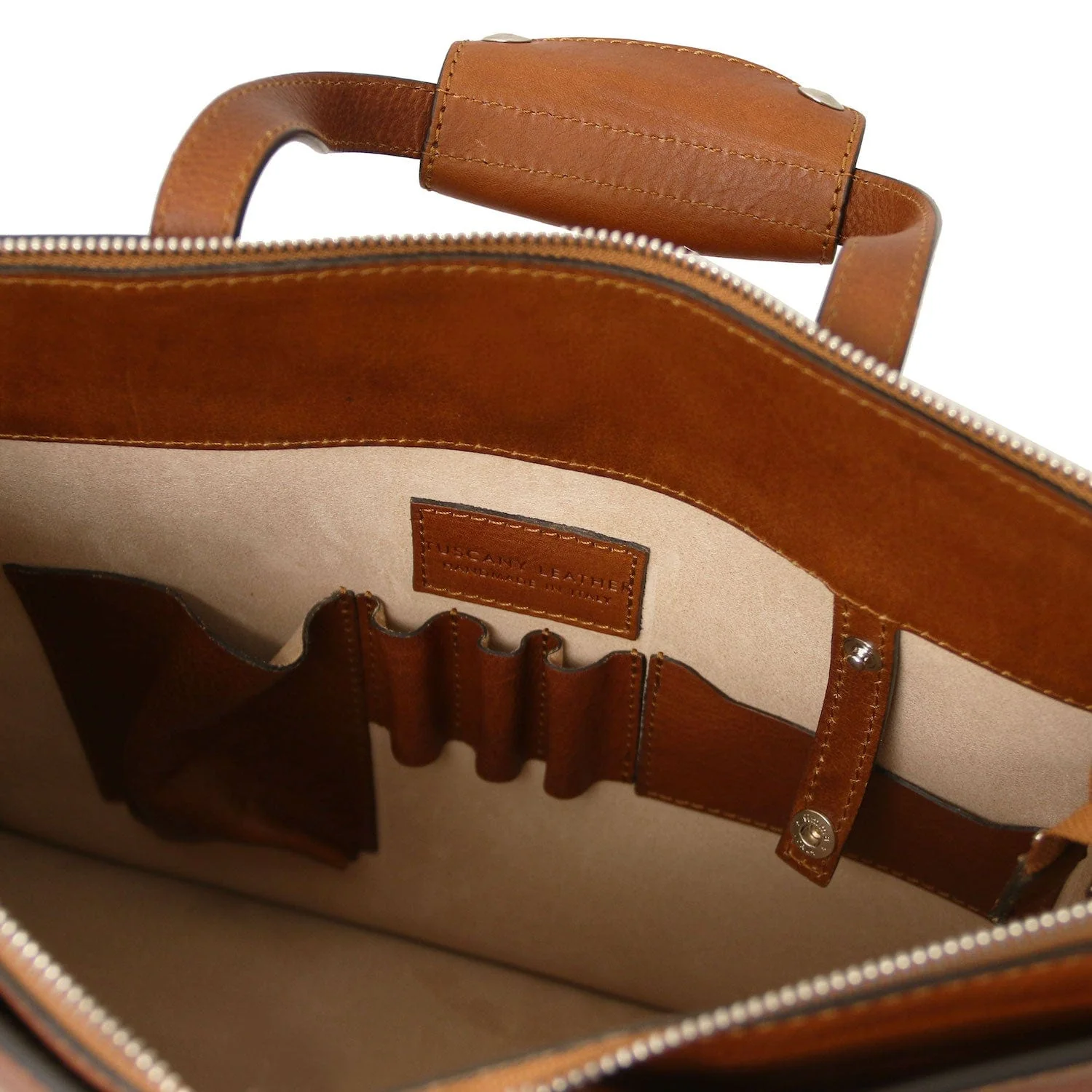 Palermo - Italian leather 3-compartment briefcase for women | TL142452 - Image 5