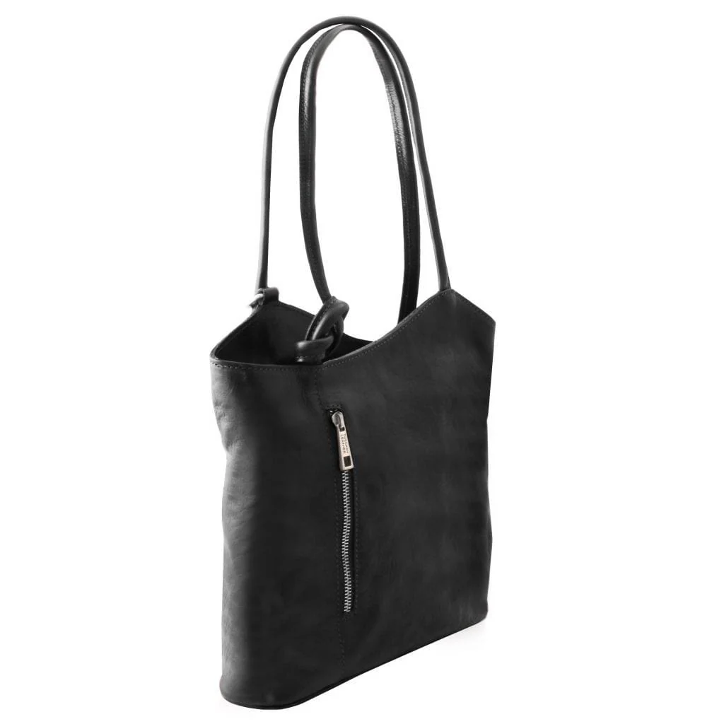 Patty - Italian leather convertible 2-in-1 backpack shoulder bag | TL141497 - Image 11