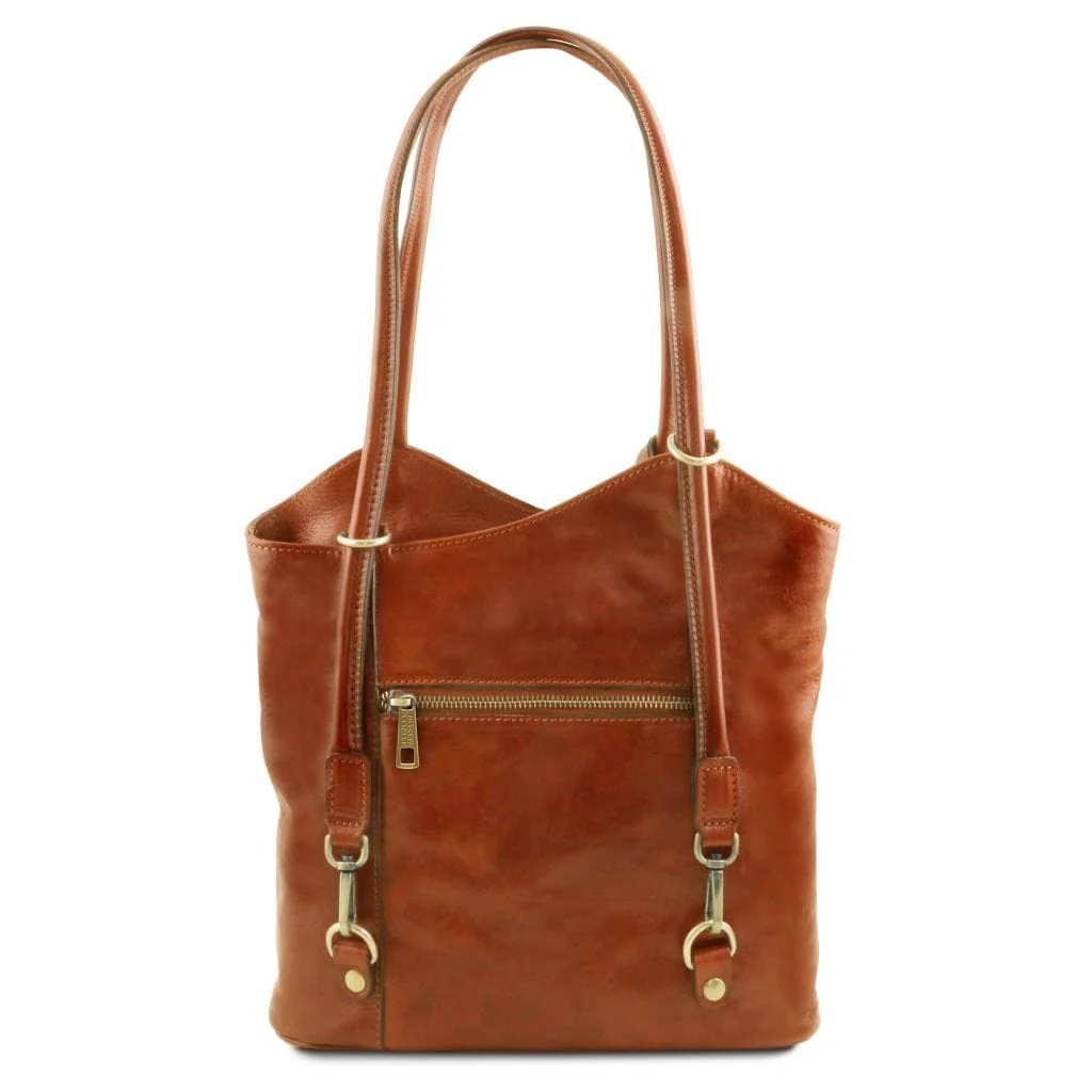 Patty - Italian leather convertible 2-in-1 backpack shoulder bag | TL141497 - Image 4