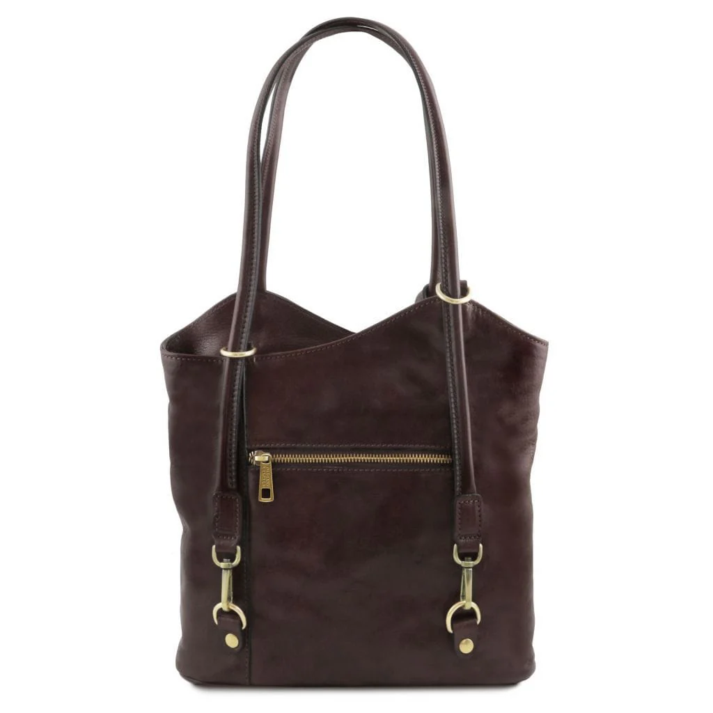 Patty - Italian leather convertible 2-in-1 backpack shoulder bag | TL141497 - Image 40