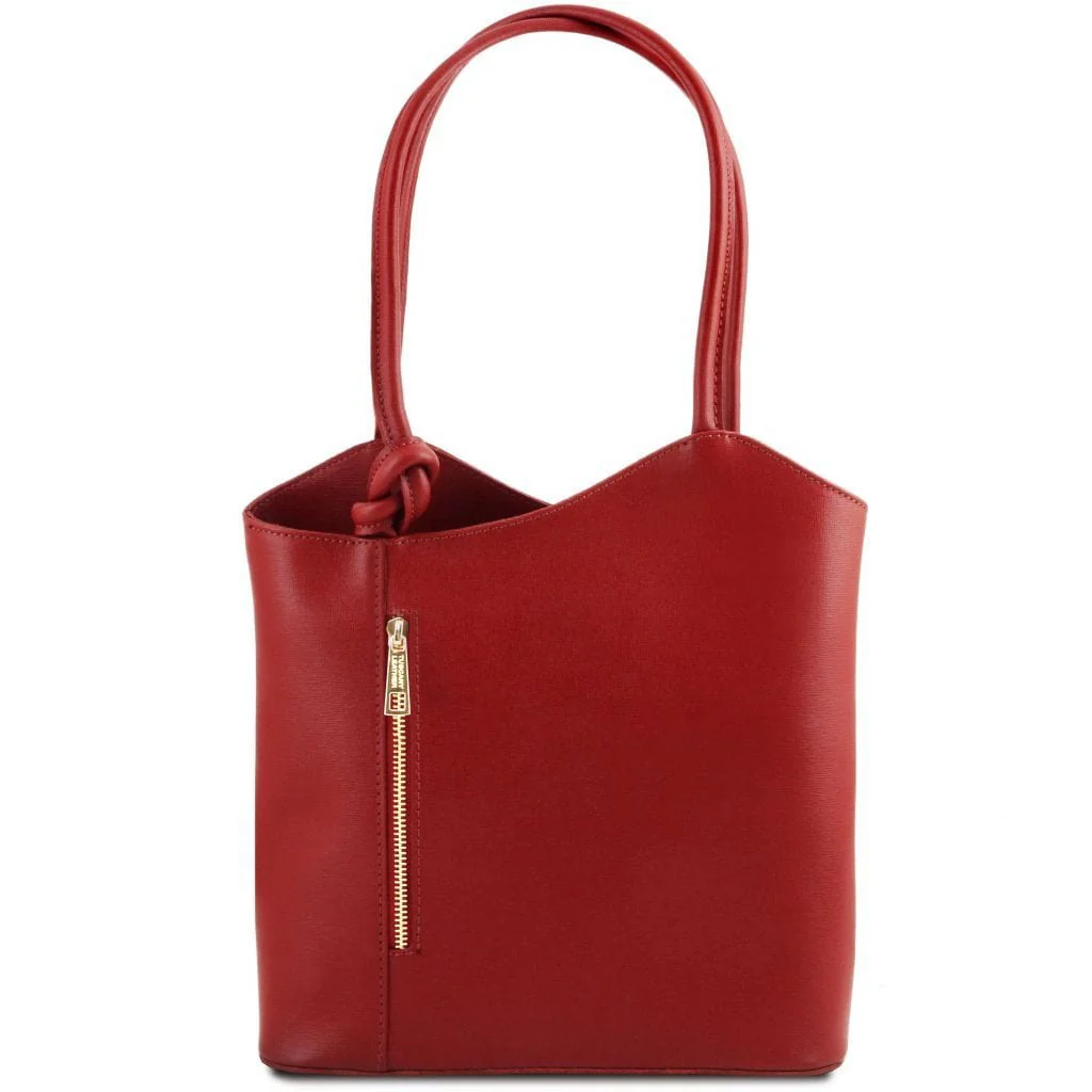 Patty - Saffiano leather convertible 2-in-1 backpack shoulder bag | TL141455 - Image 8