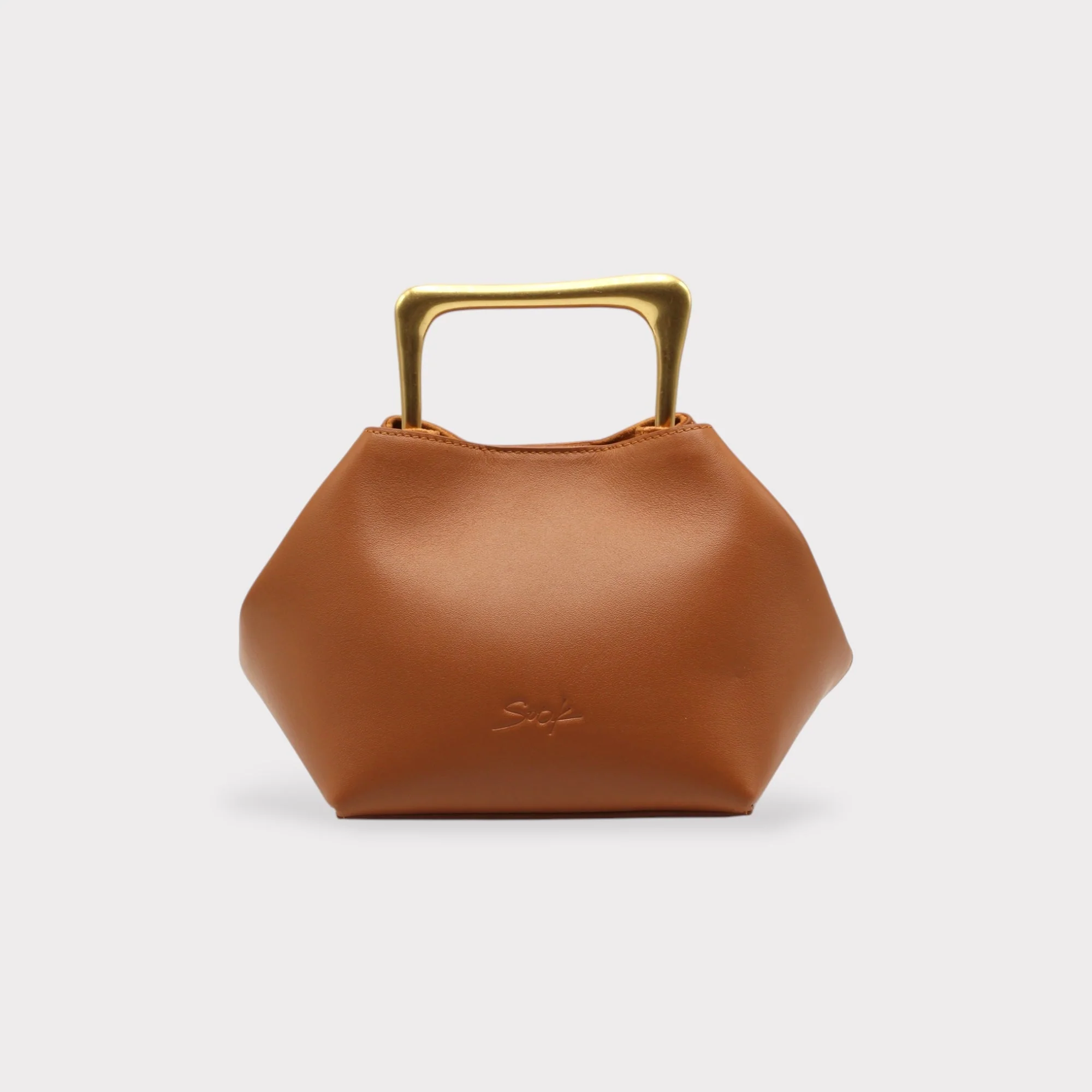 Sora - Metallic Handbag/Shoulder Bag Brown