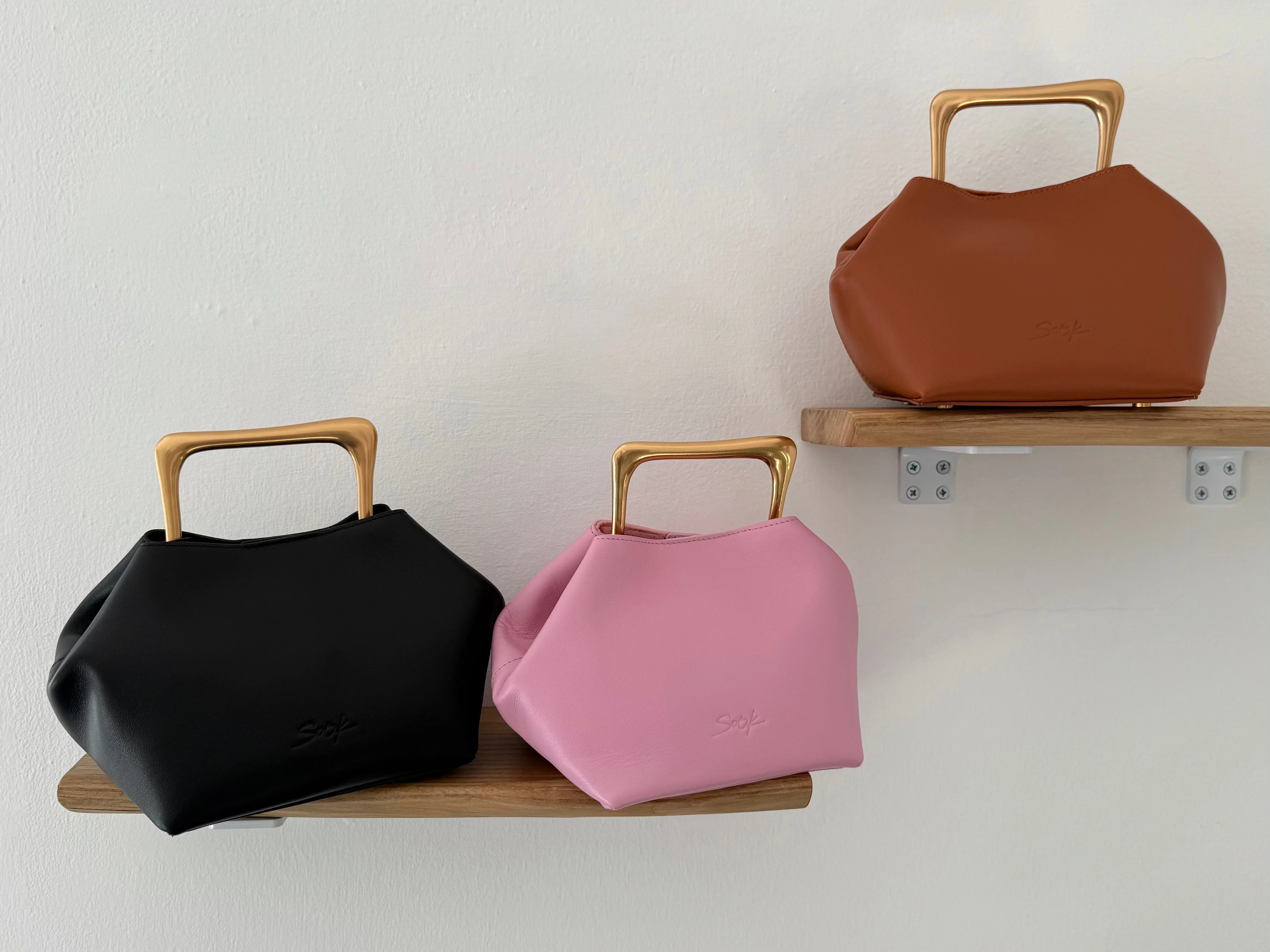 Sora - Metallic Handbag/Shoulder Bag Brown - Image 5