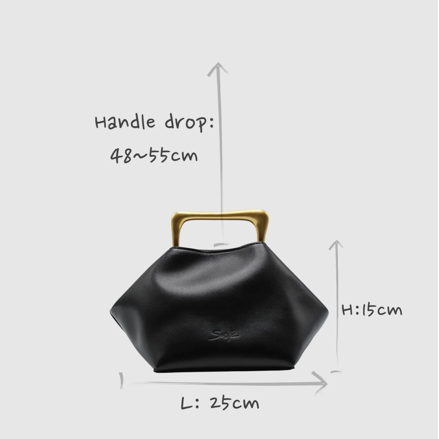Sora - Metallic Handbag/Shoulder Bag Brown - Image 6