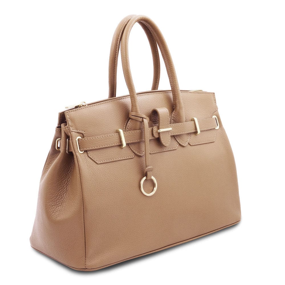 TL Bag - Leather handbag with golden hardware | TL141529 - Image 40