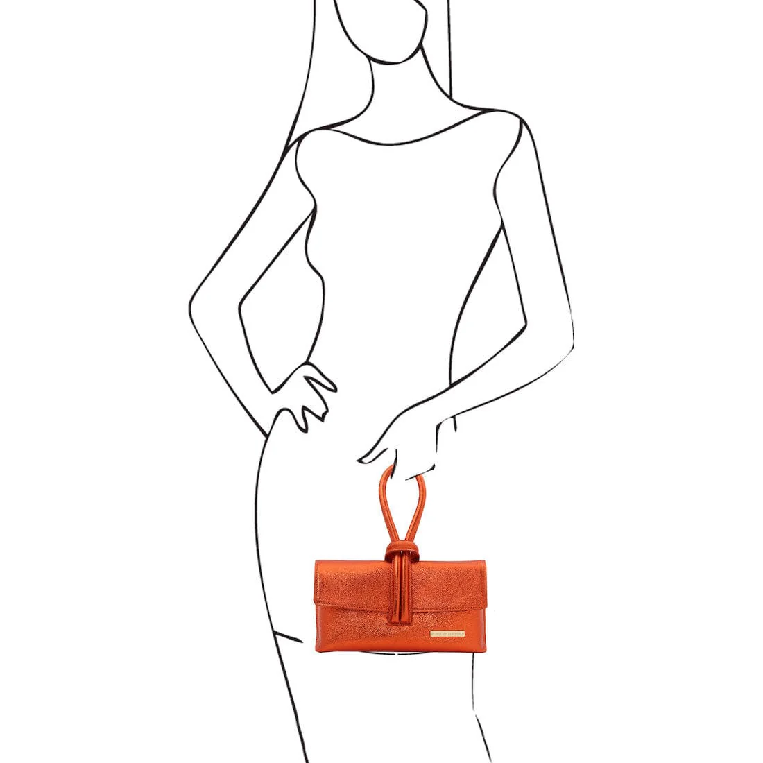 TL Bag - Metallic leather clutch | TL141993 - Image 9