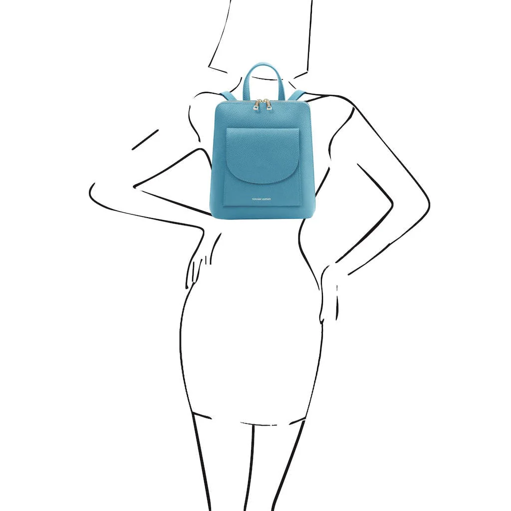 TL Bag - Small Convertible Leather Backpack For Women | TL142092 - Image 21