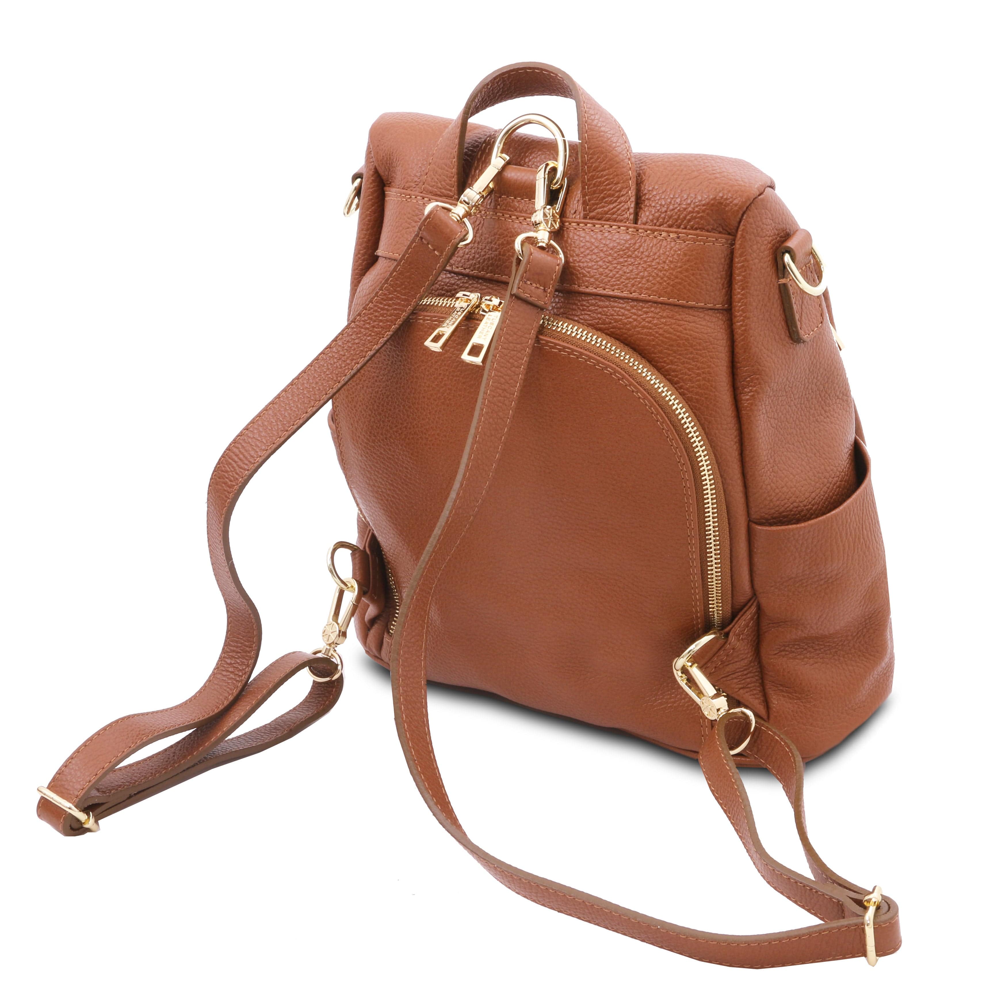 TL Bag - Soft leather backpack - convertible 2-in-1 backpack shoulder bag | TL142138 - Image 15