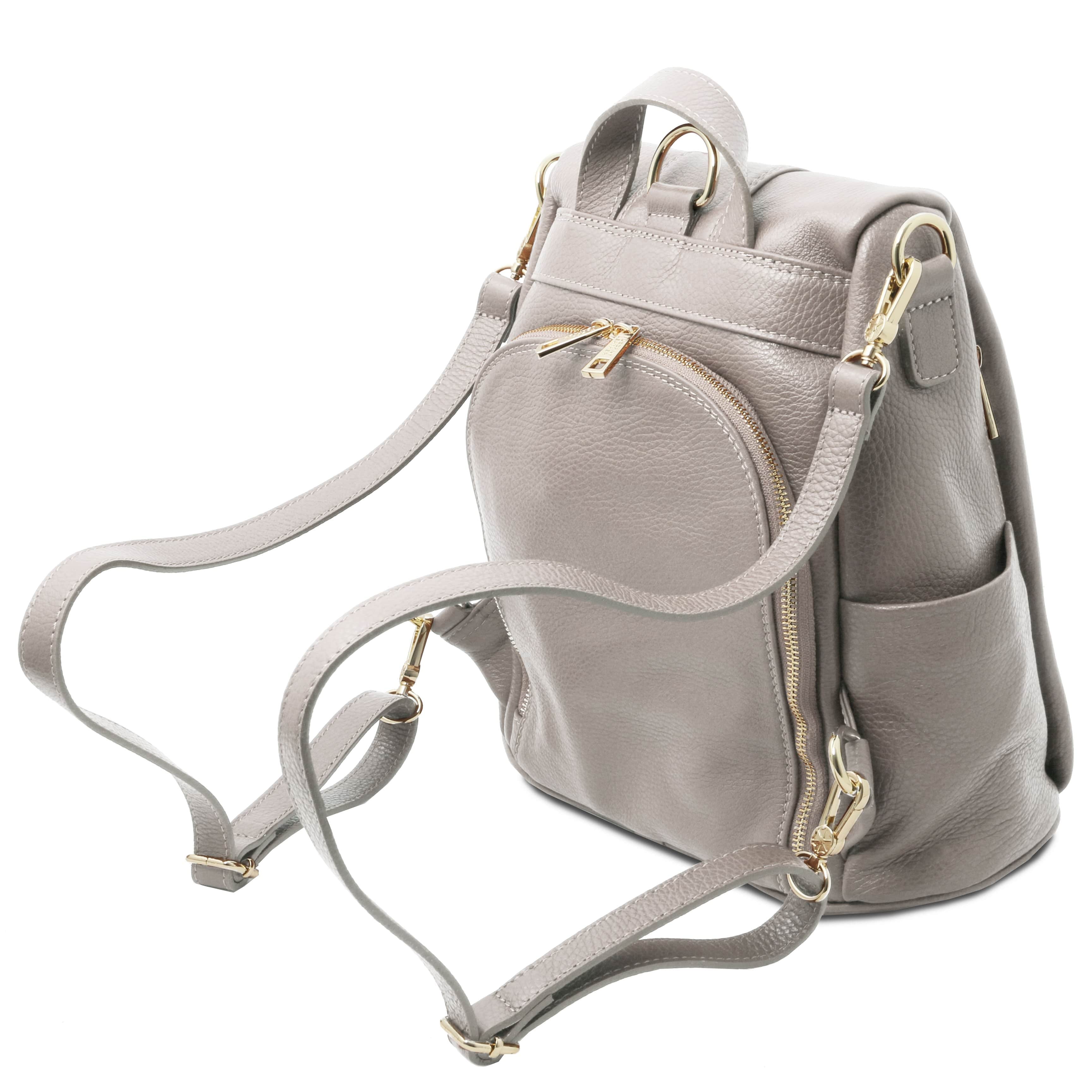 TL Bag - Soft leather backpack - convertible 2-in-1 backpack shoulder bag | TL142138 - Image 40