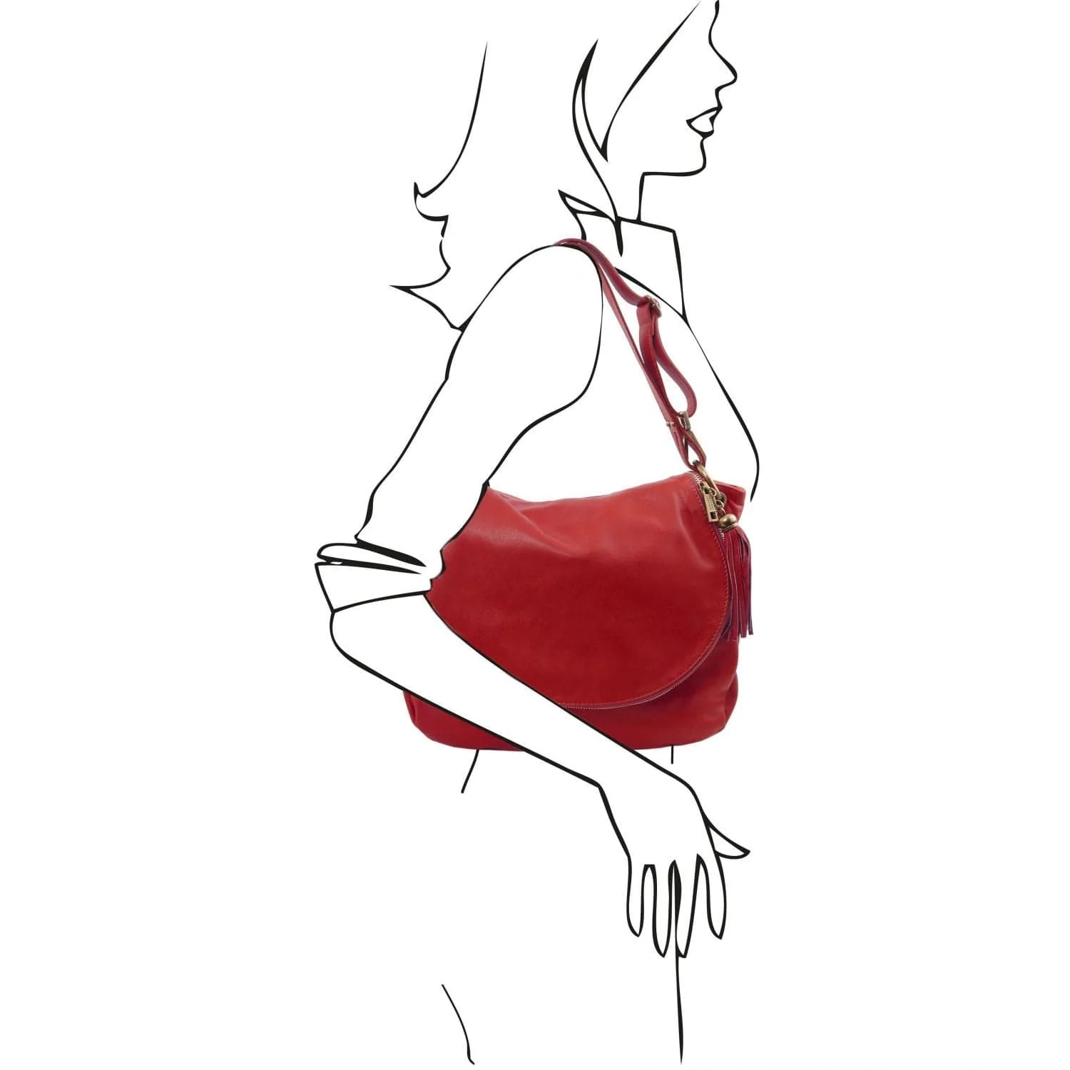 TL Bag - Soft leather shoulder bag with tassel detail | TL141110 - Image 25