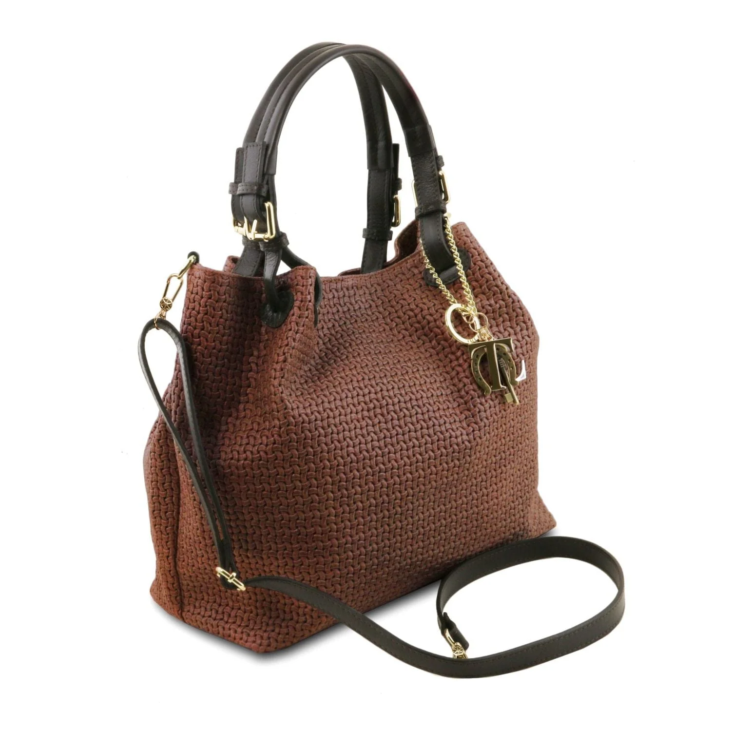 TL KeyLuck - Woven printed leather shopping bag | TL141573 - Image 12